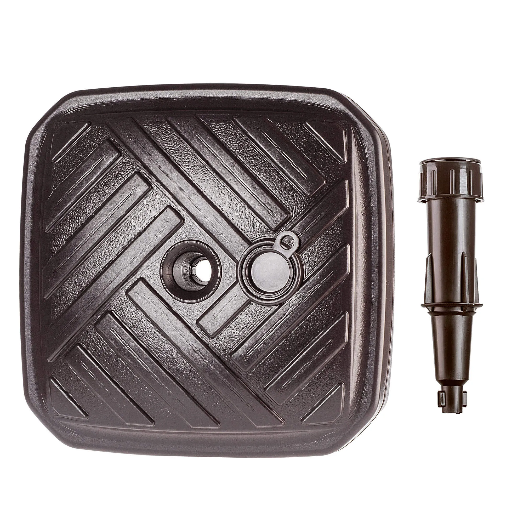 „Solero“ dryžuotas kvadratinis rudas sodo skėčio pagrindas