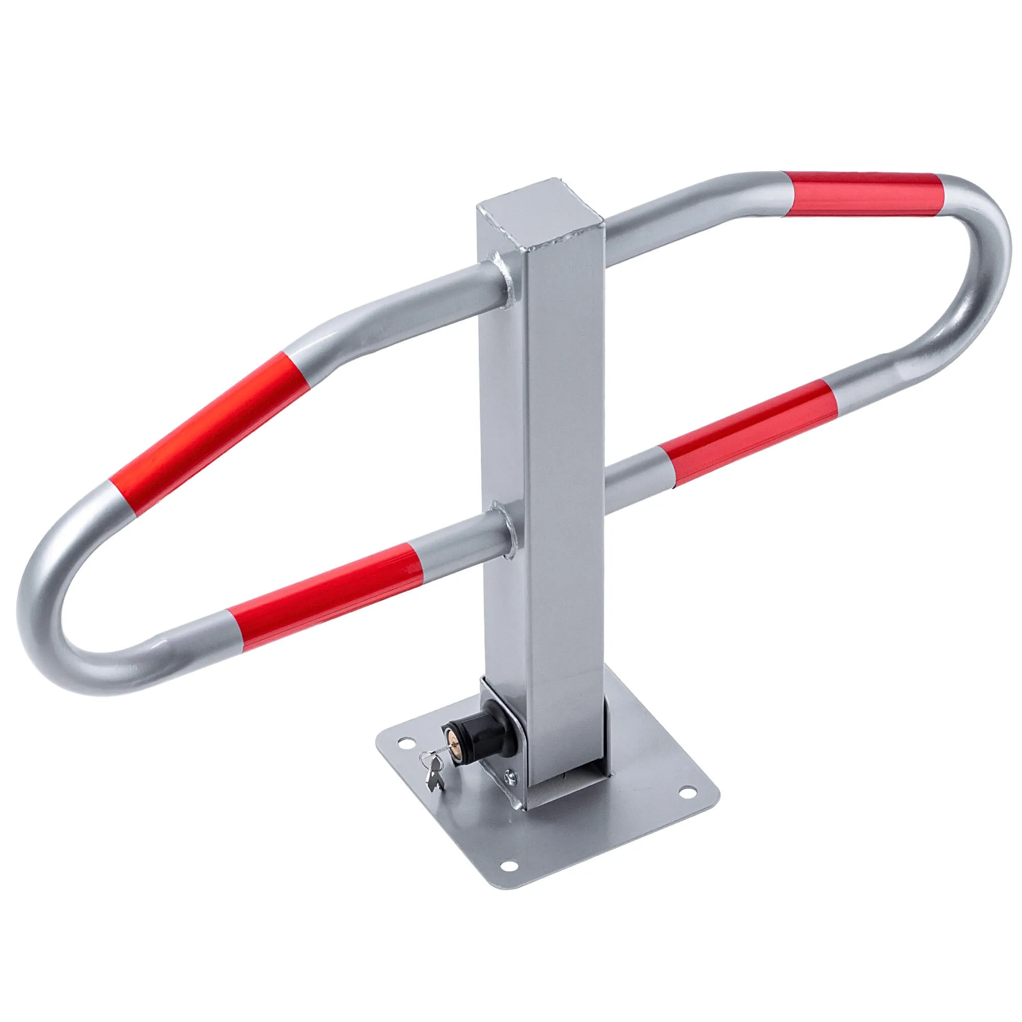 Jarnac sulankstomas parkavimo barjeras 74 x 46,5 cm pilkai raudonas