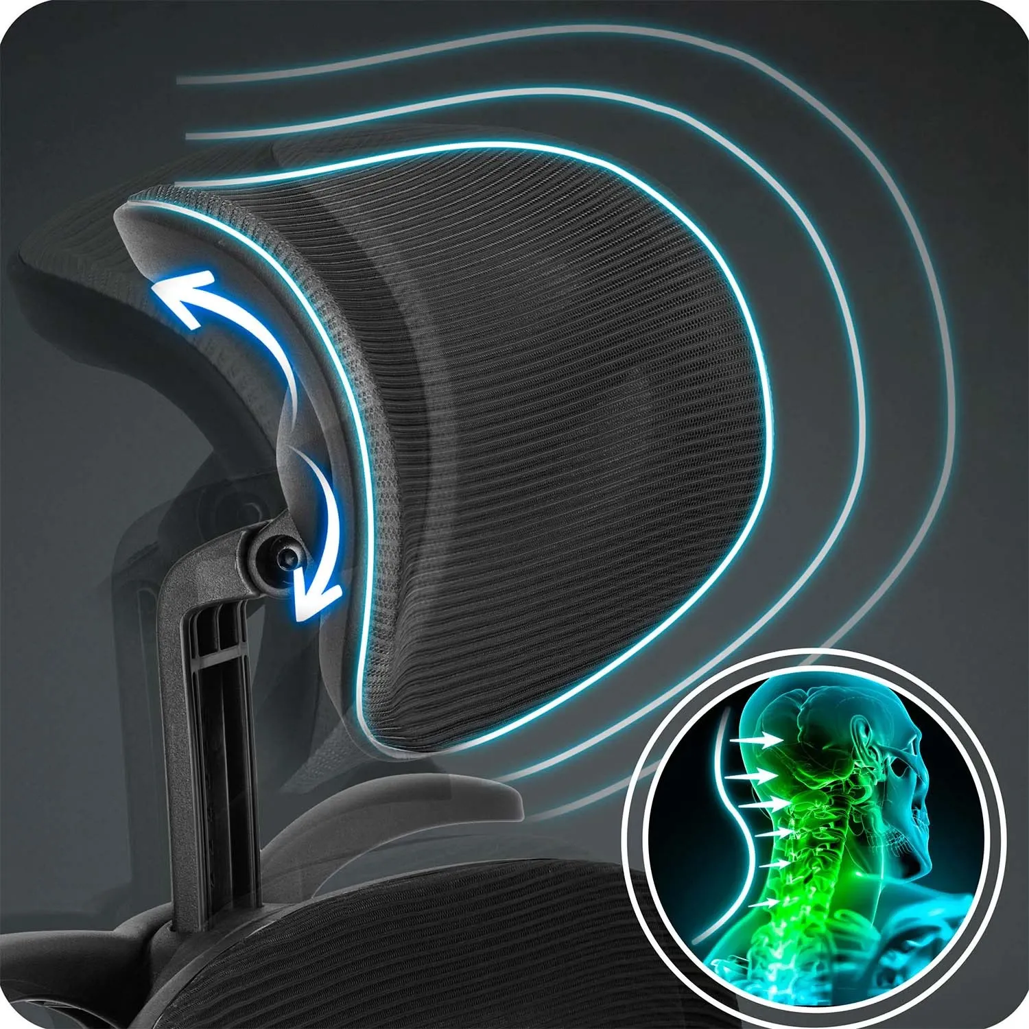 Sofotel Talin mikro tinklelio biuro kėdė – juoda - nuotrauka 1