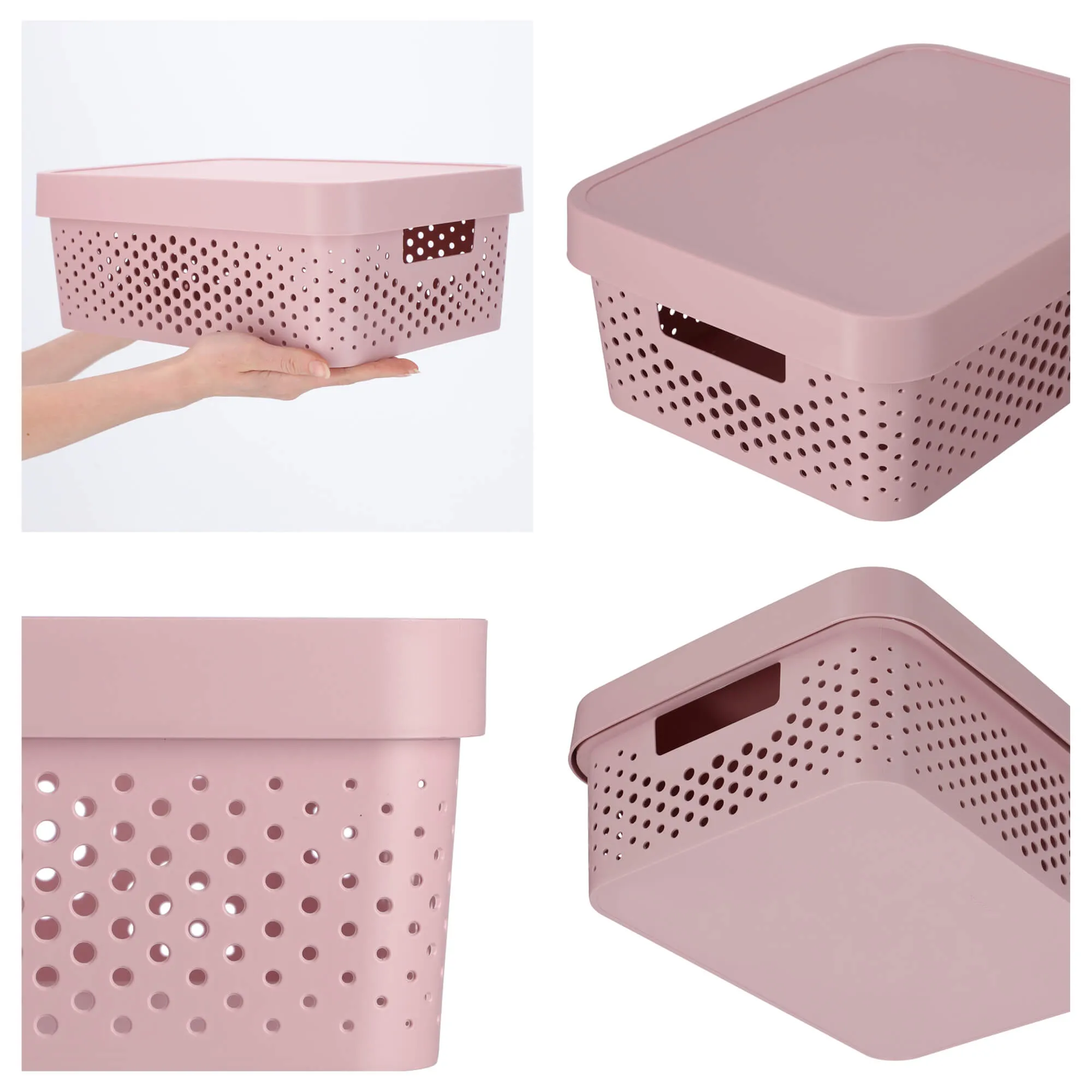 „Infinity Curver“ 11 l ažūrinis indas su dangteliu, rožinis