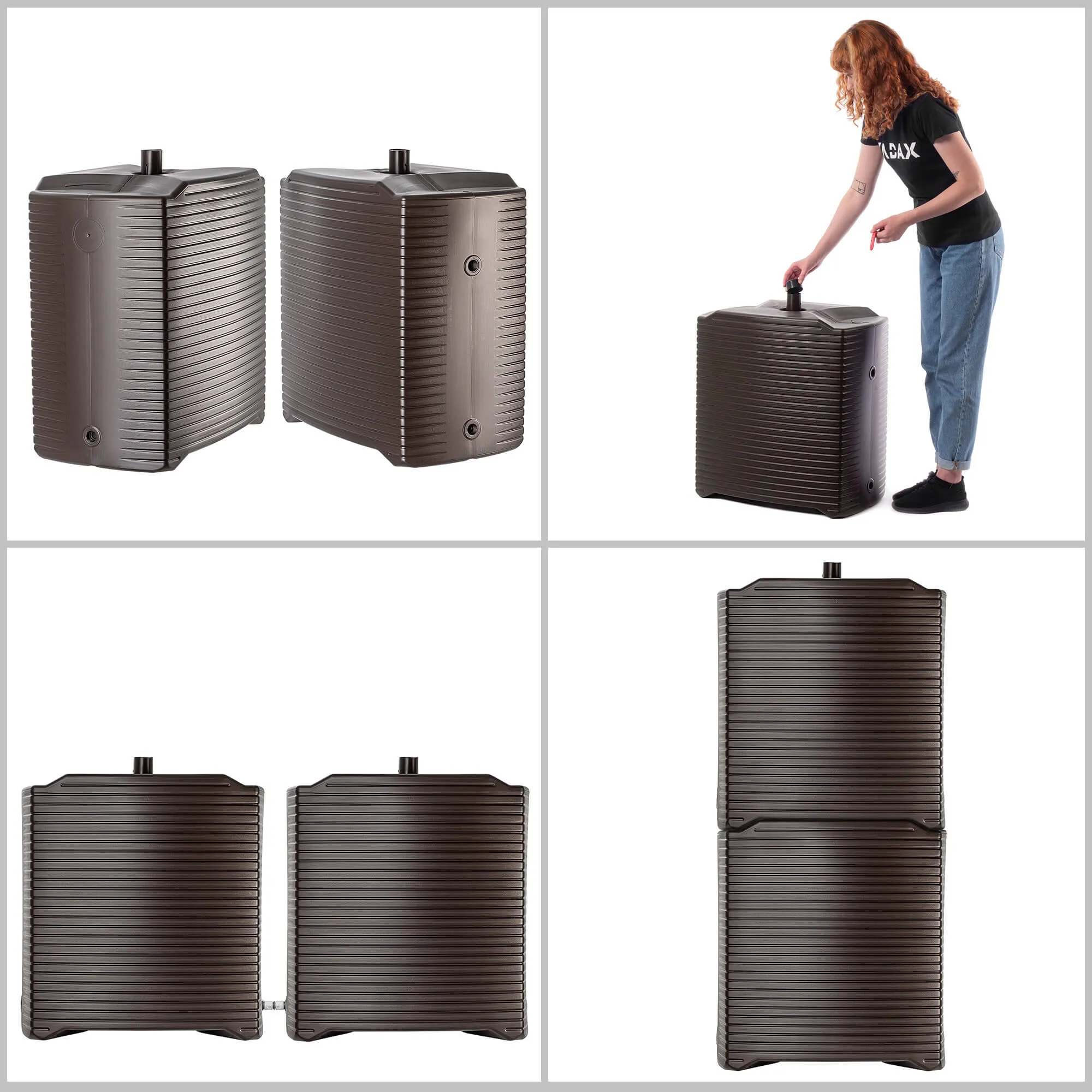 Signa 125L modulinis lietaus vandens bakas, Mocha