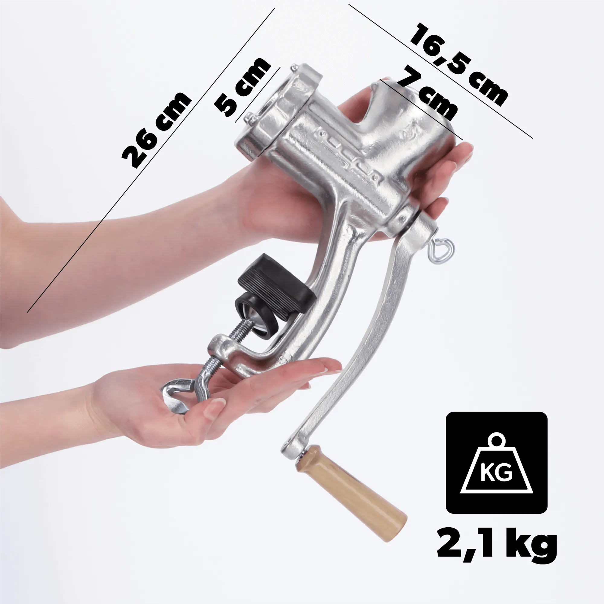 Hamra rankinis mėsmalė, 5 dydis