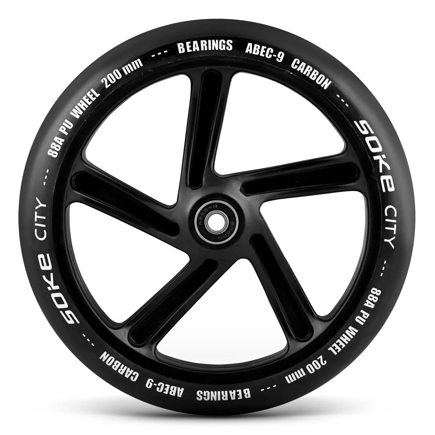 Miesto paspirtuko ratukai 200 mm juodi 2 vnt. - nuotrauka 1