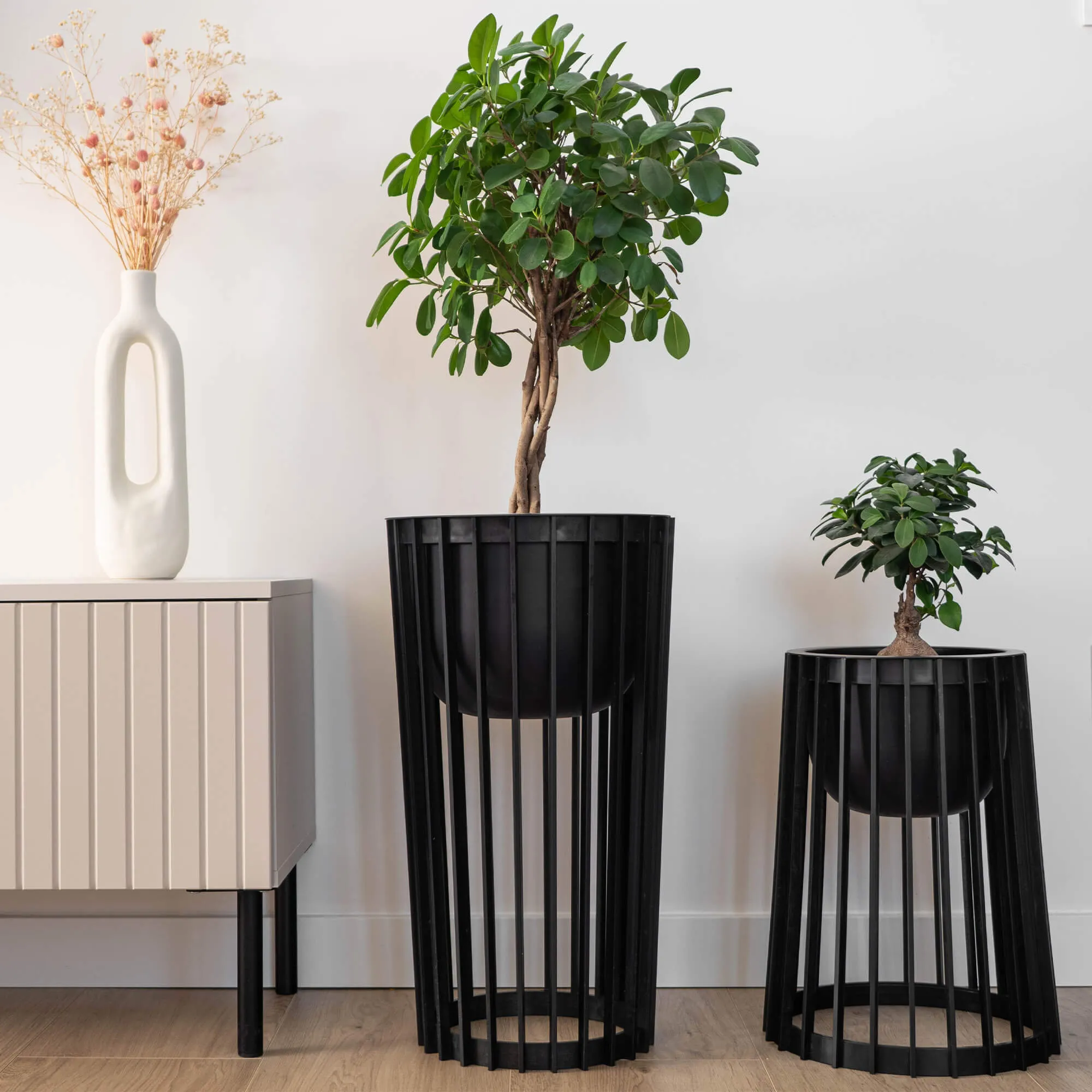 Aytre dvipusis augalų stovas 40 cm juodas + 2 įdėklai