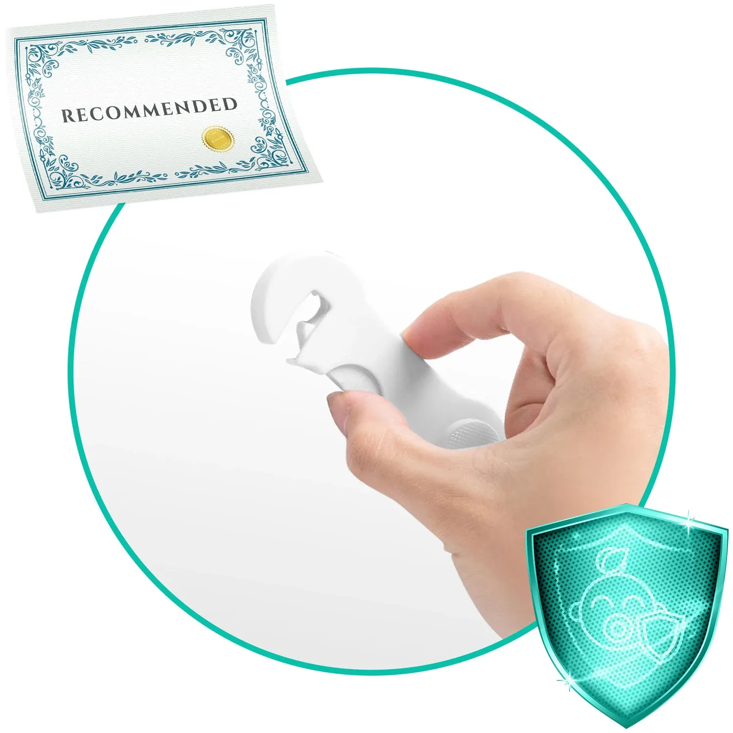 „Ricokids“ 798300 spintelės atidarymo apsaugos, 10 vnt., baltos - nuotrauka 1