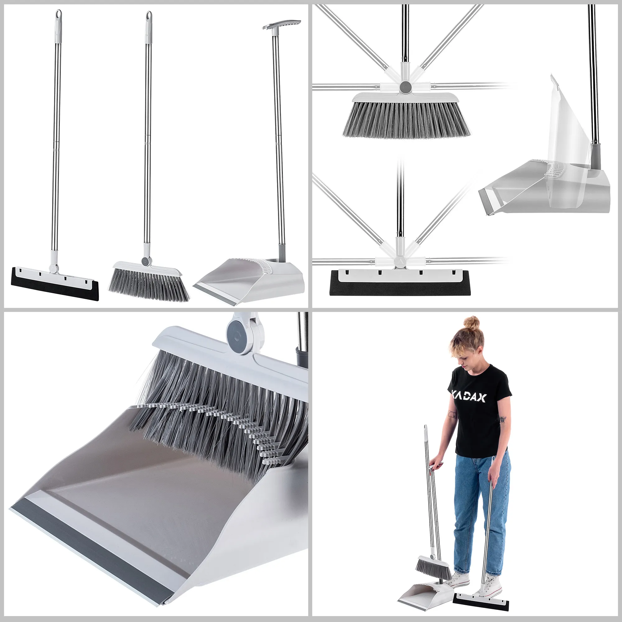 „Loken“ 3 viename valymo rinkinys: šluota, semtuvėlis ir šepetys