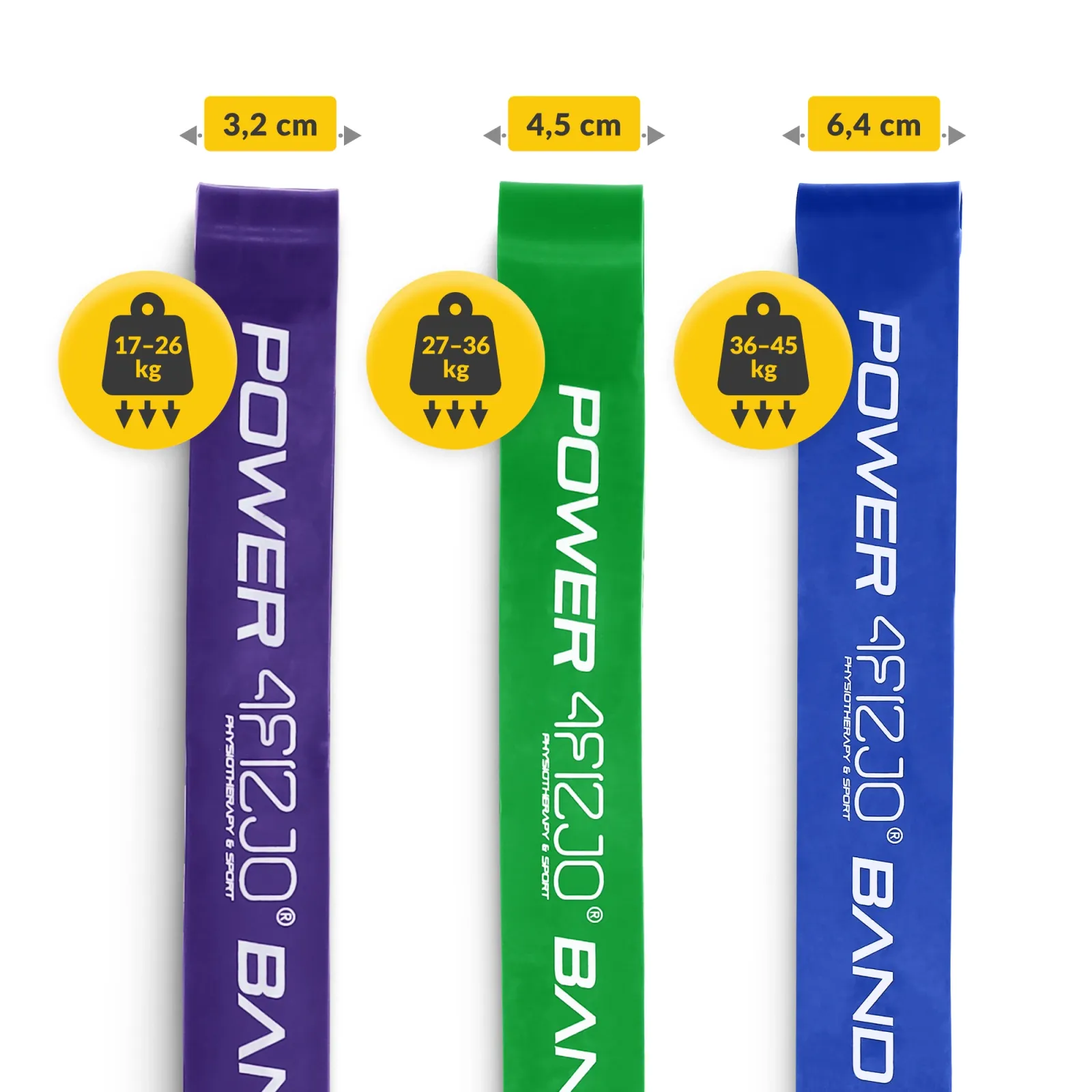 6 POWER BAND pasipriešinimo juostų rinkinys