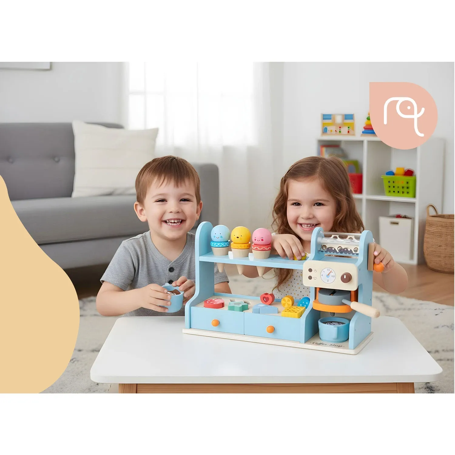 Medinis ledų kavinės žaislas vaikams Nukido NK-880 - nuotrauka 1