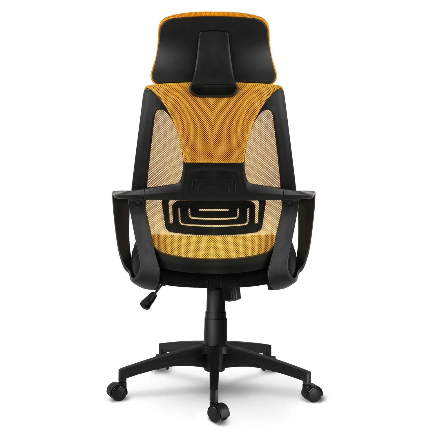 Praga mikro tinklelio biuro kėdė - geltona - nuotrauka 1