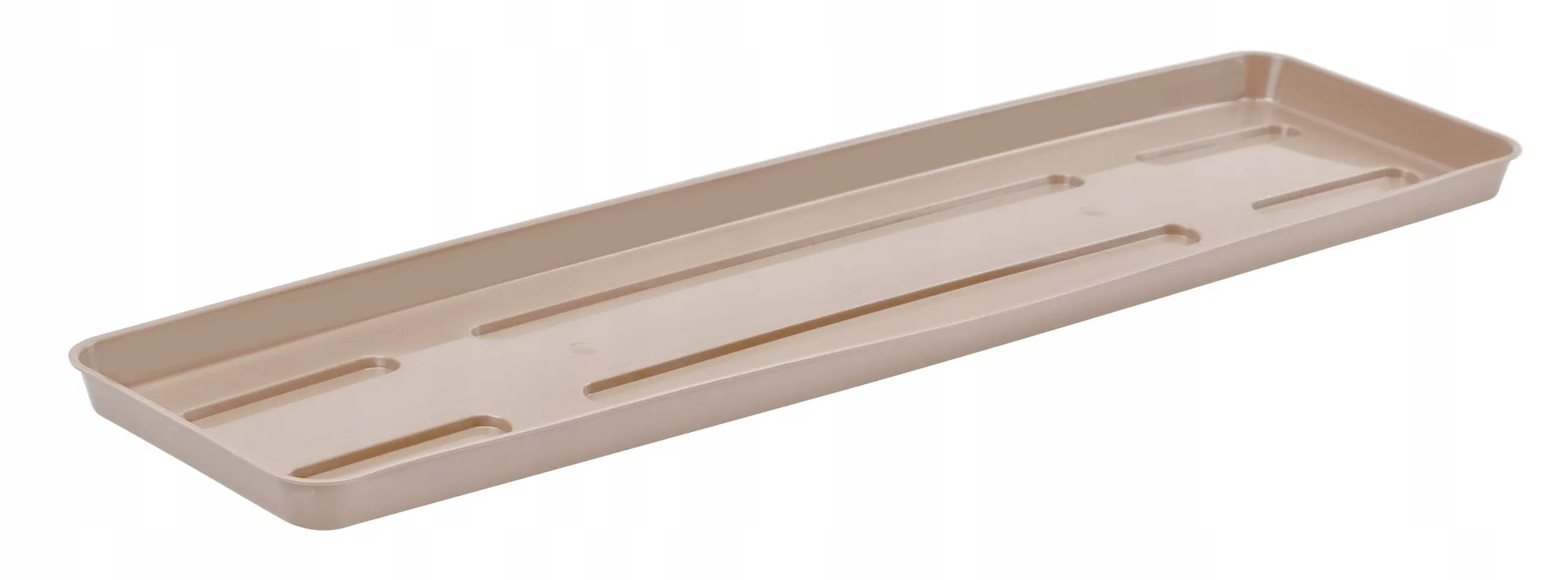 Karamelės spalvos balkono vazono lėkštutė 60 cm