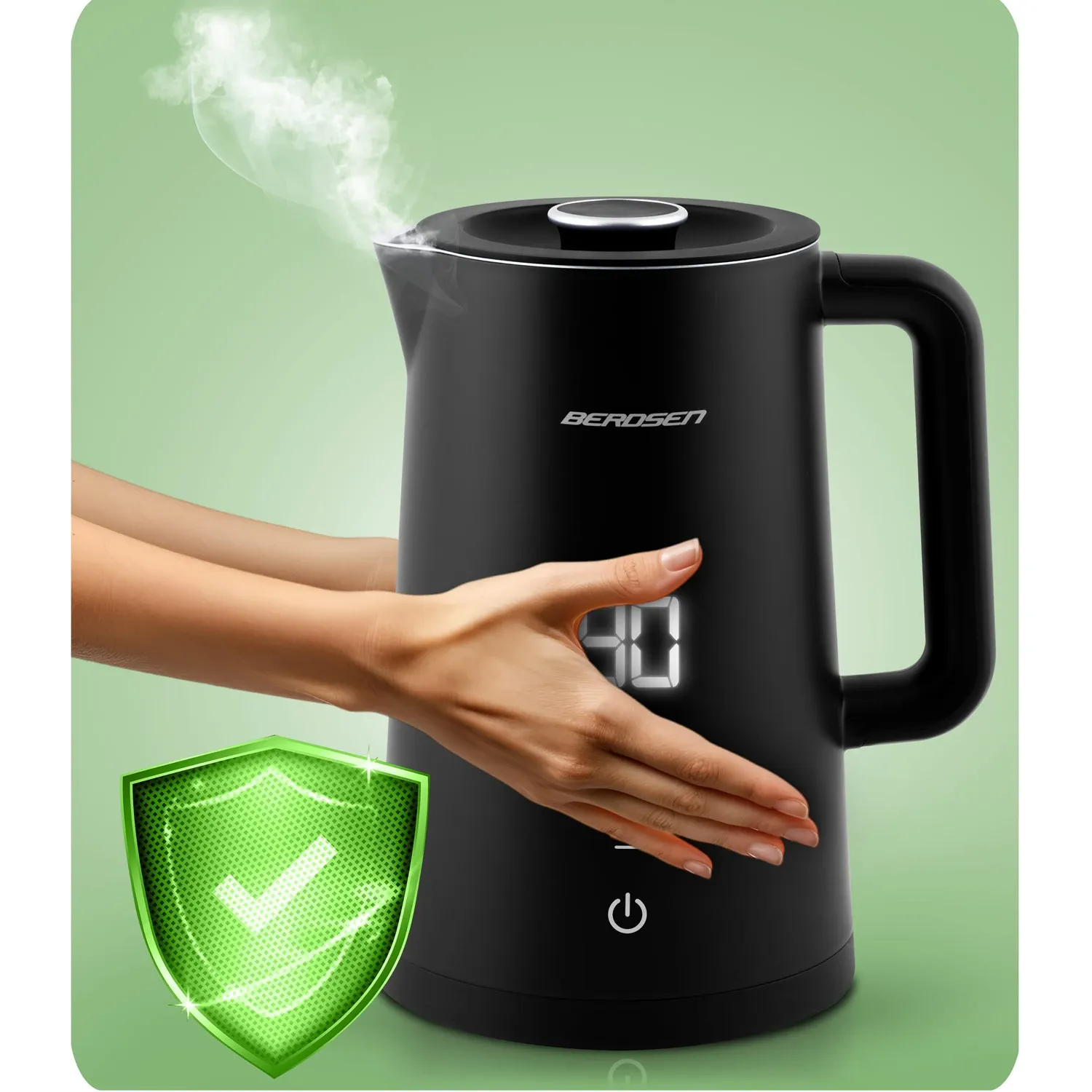 Berdsen BD-709 elektrinis virdulys 1,7 l juodas - nuotrauka 1