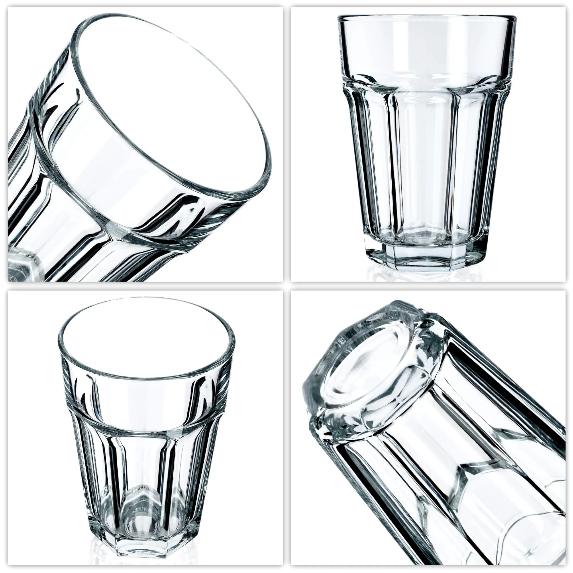 Rūdžių gėrimų ir sulčių stiklinės 370 ml, 4 vnt.