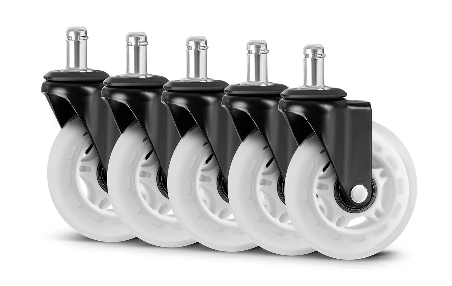 Skaidrūs guminiai ratukai Sofotel foteliams, 5 vnt. - nuotrauka 1