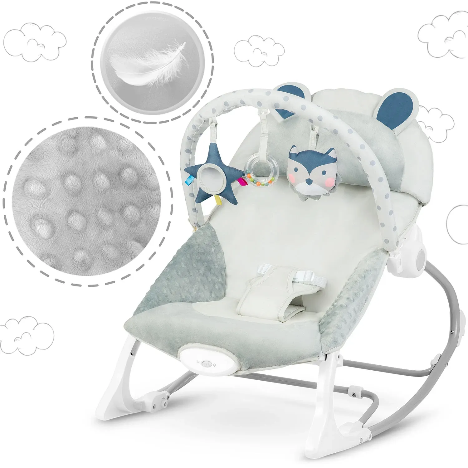 Ricokids supamoji lovelė su vibracija - viržių spalvos - nuotrauka 1