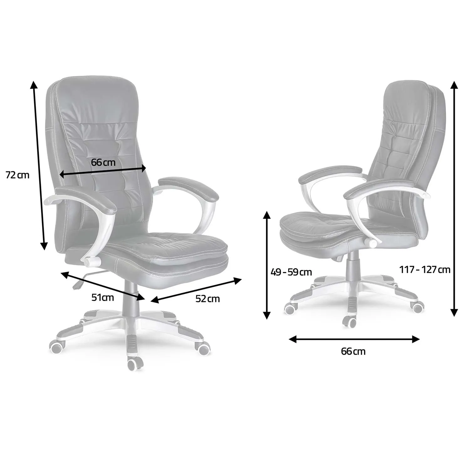 Sofotel pasukama biuro kėdė, juoda - nuotrauka 1