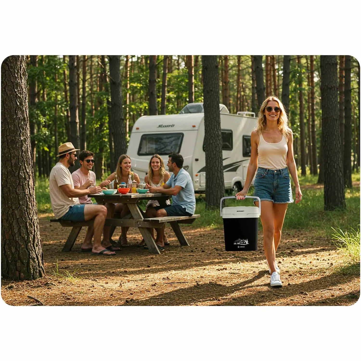 „Berdsen Icemax“ 26 litrų ECO režimo kelioninis aušintuvas – juodas - nuotrauka 1