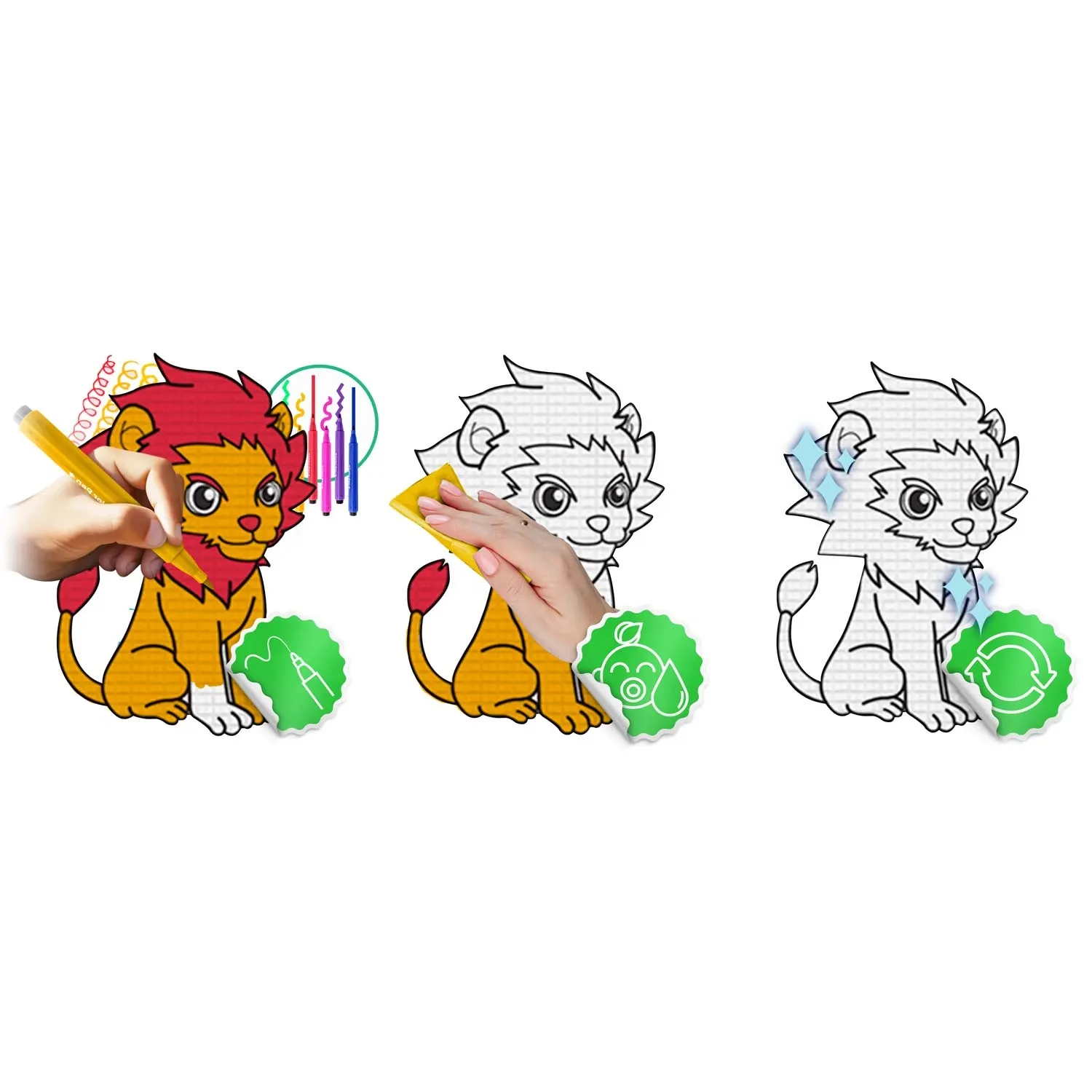 Ricokids RK-343 putplasčio kilimėlis spalvinimui, susuktas, 200 x 120 x 0,3 cm - nuotrauka 1