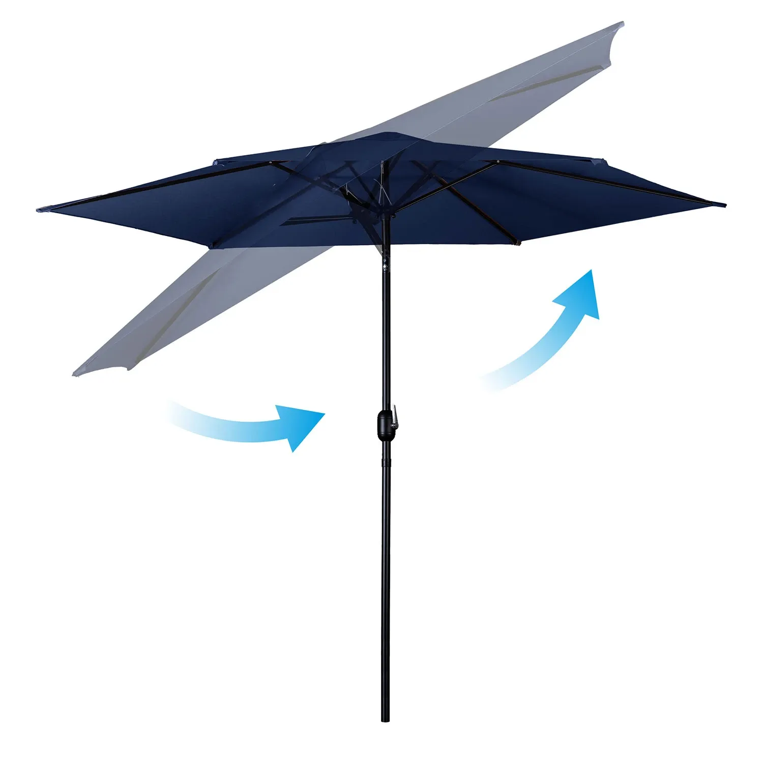 Sulankstomas sodo skėtis, 6 dalių, 300 cm, su uždanga, „Plonos PL-884“ - nuotrauka 1