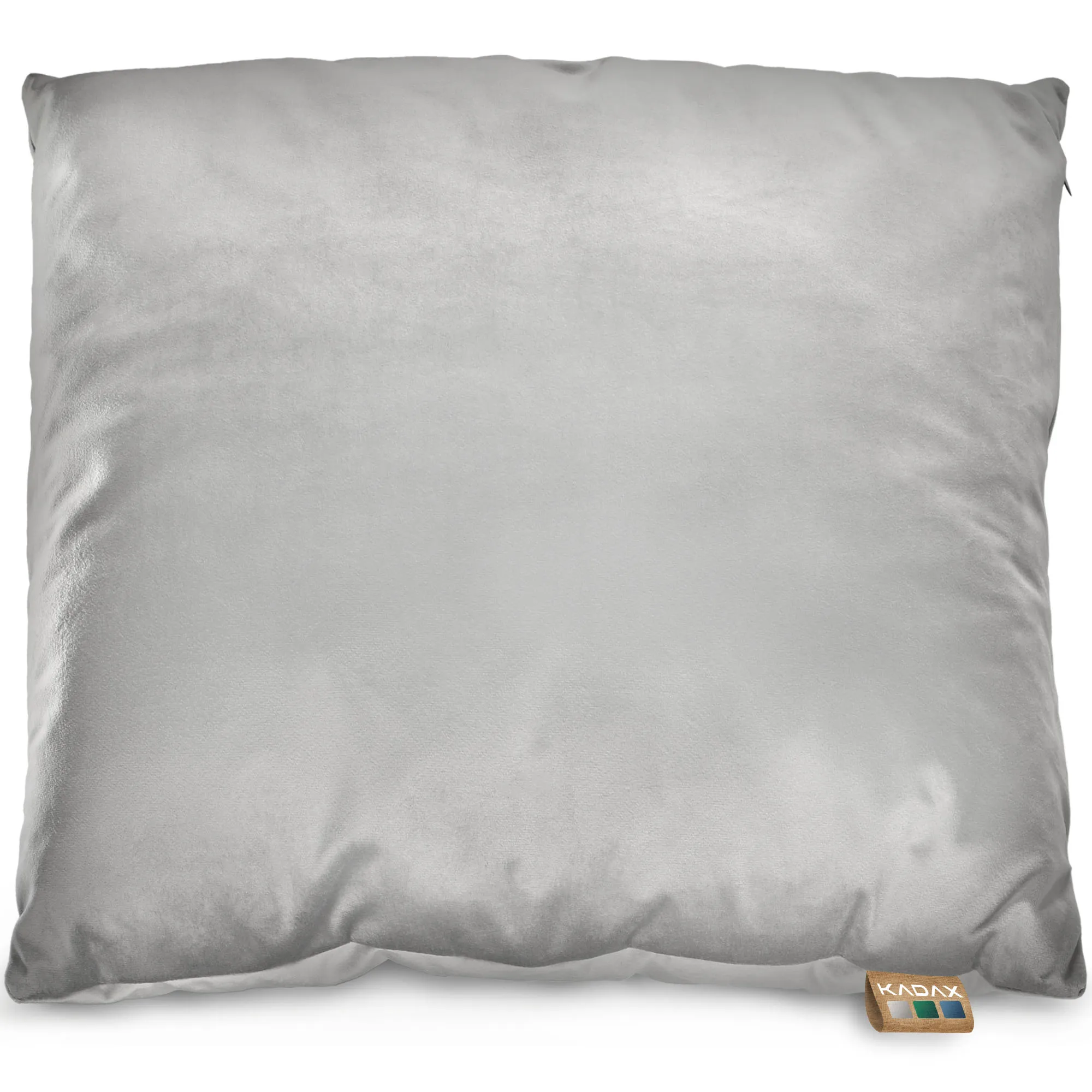 Dekoratyvinė aksominė pagalvė 46 x 46 cm, pilka