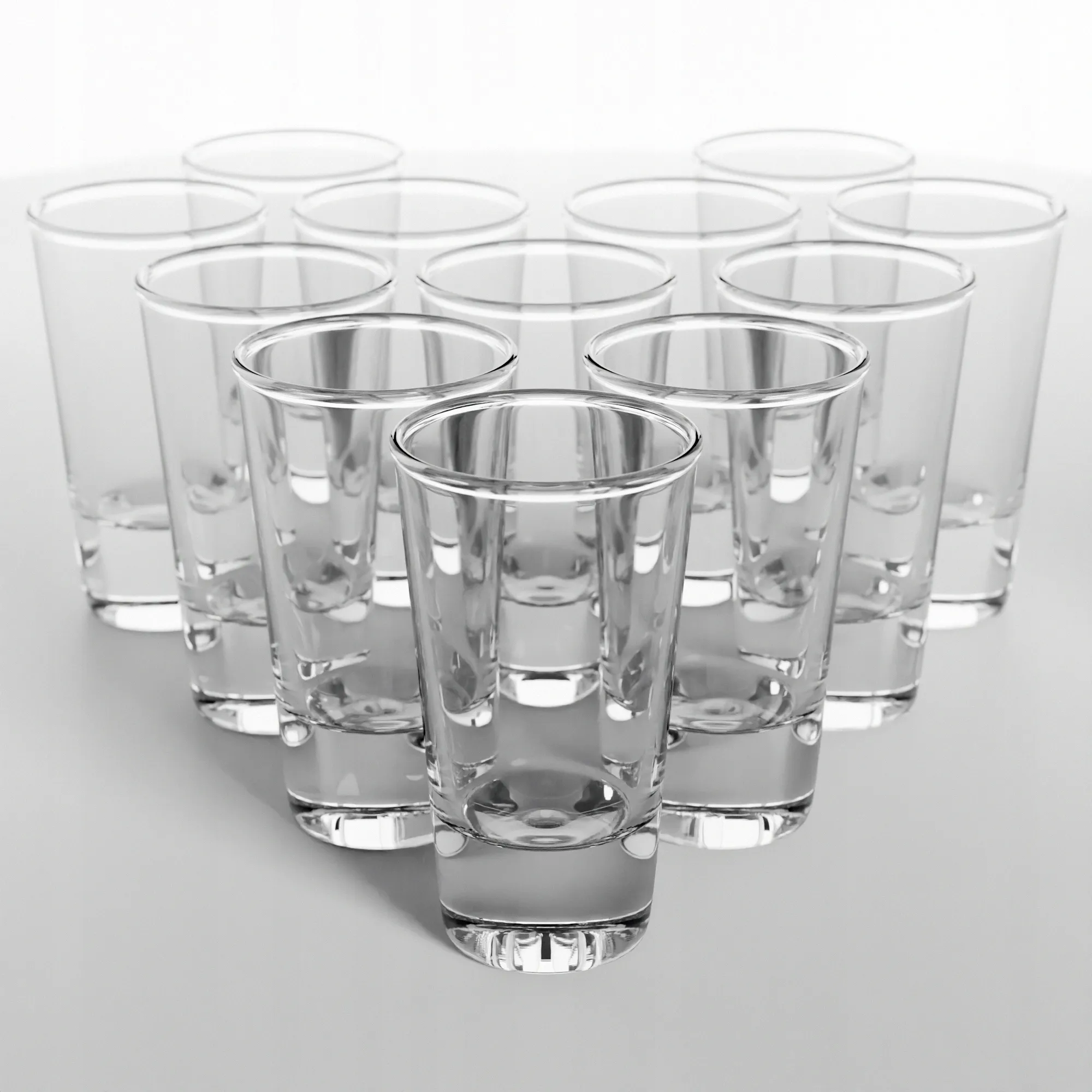 Stiklinės degtinės taurės 28 ml 12 vnt.