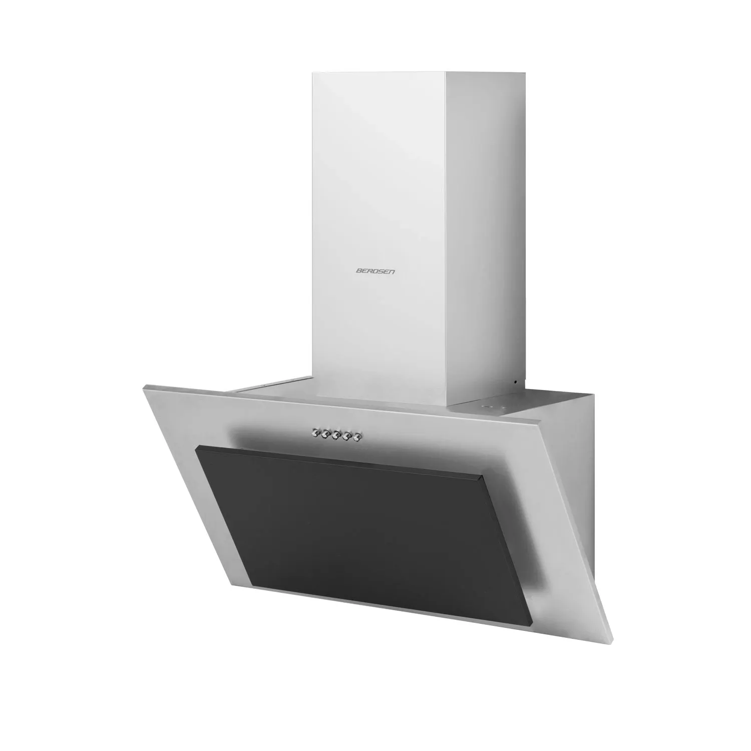 Gartraukis su kaminu, 60 cm, nerūdijančio plieno + juodos spalvos, BT-209 - nuotrauka 1