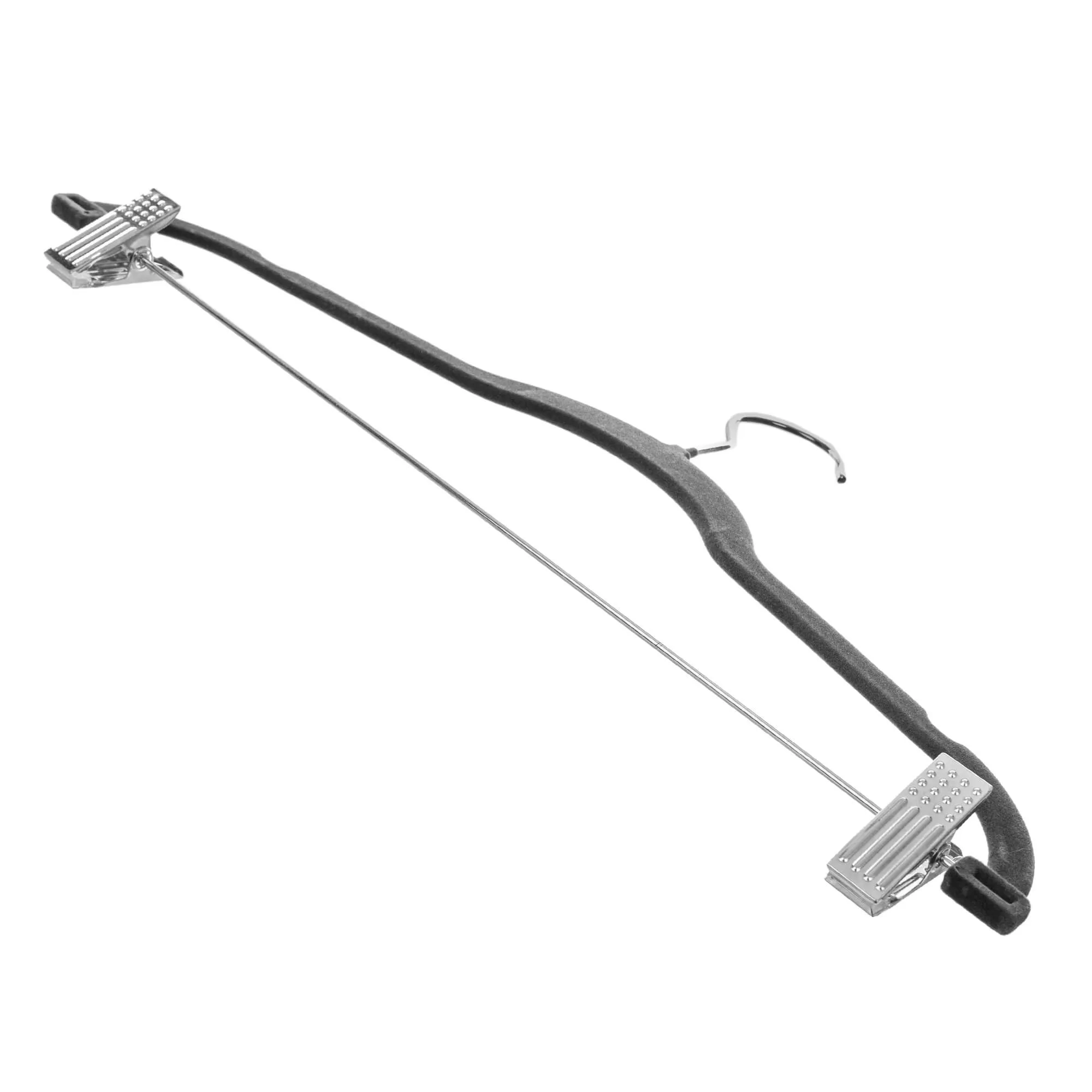 Aube kamšalu dengta drabužių pakaba su segtukais, tamsiai pilka, 12 vnt.