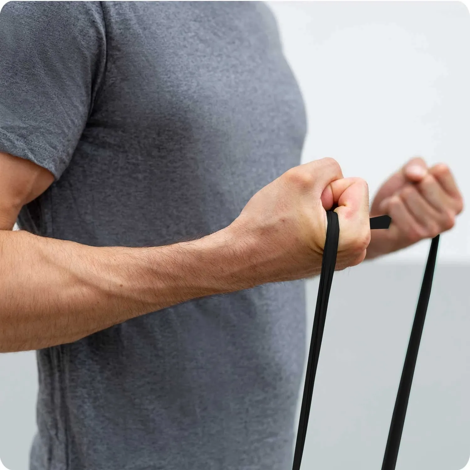 NS-960 Neo-Sport mankštos pasipriešinimo juosta, juoda - nuotrauka 1