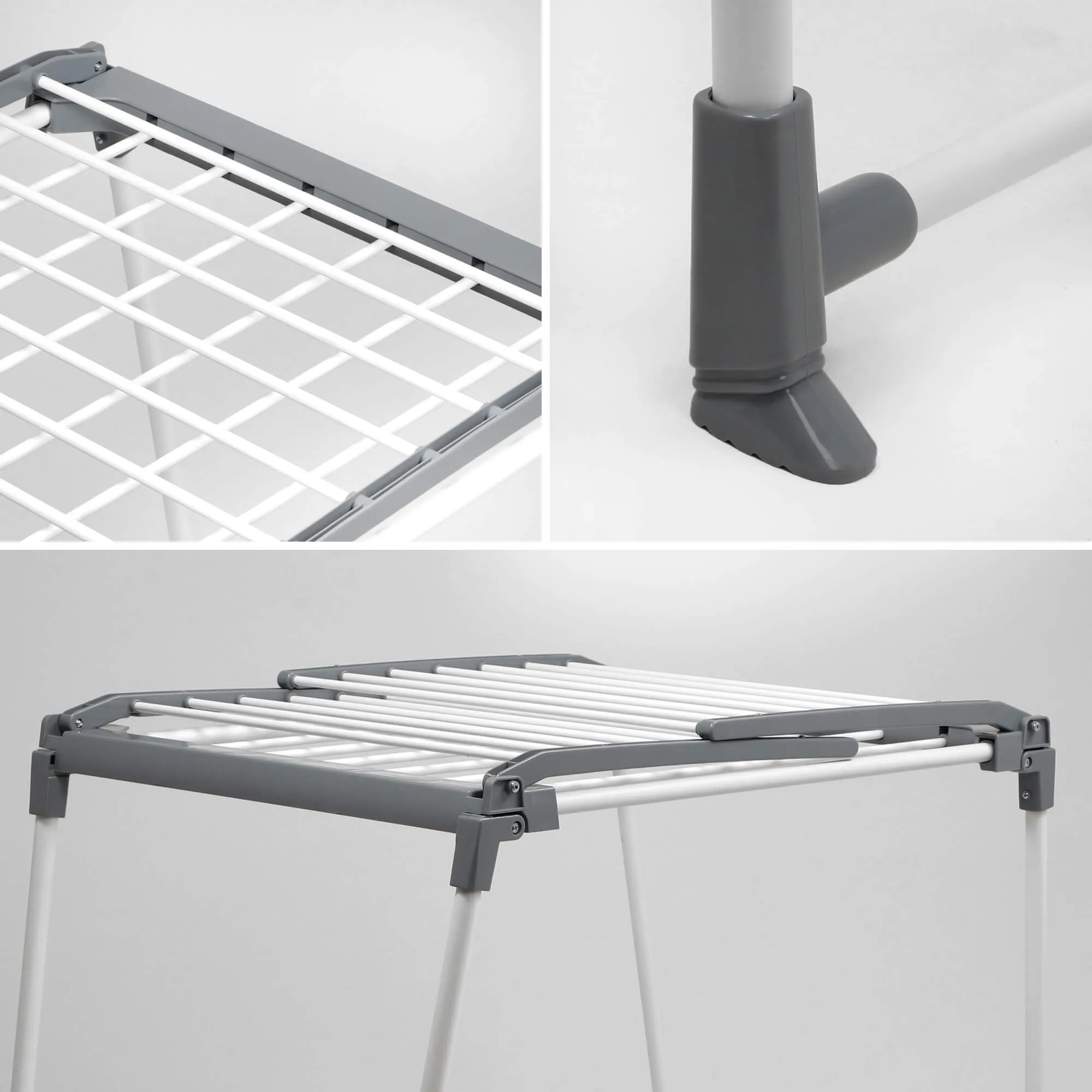 „Egen“ sulankstoma laisvai pastatoma drabužių džiovyklė, pilka, 170 cm