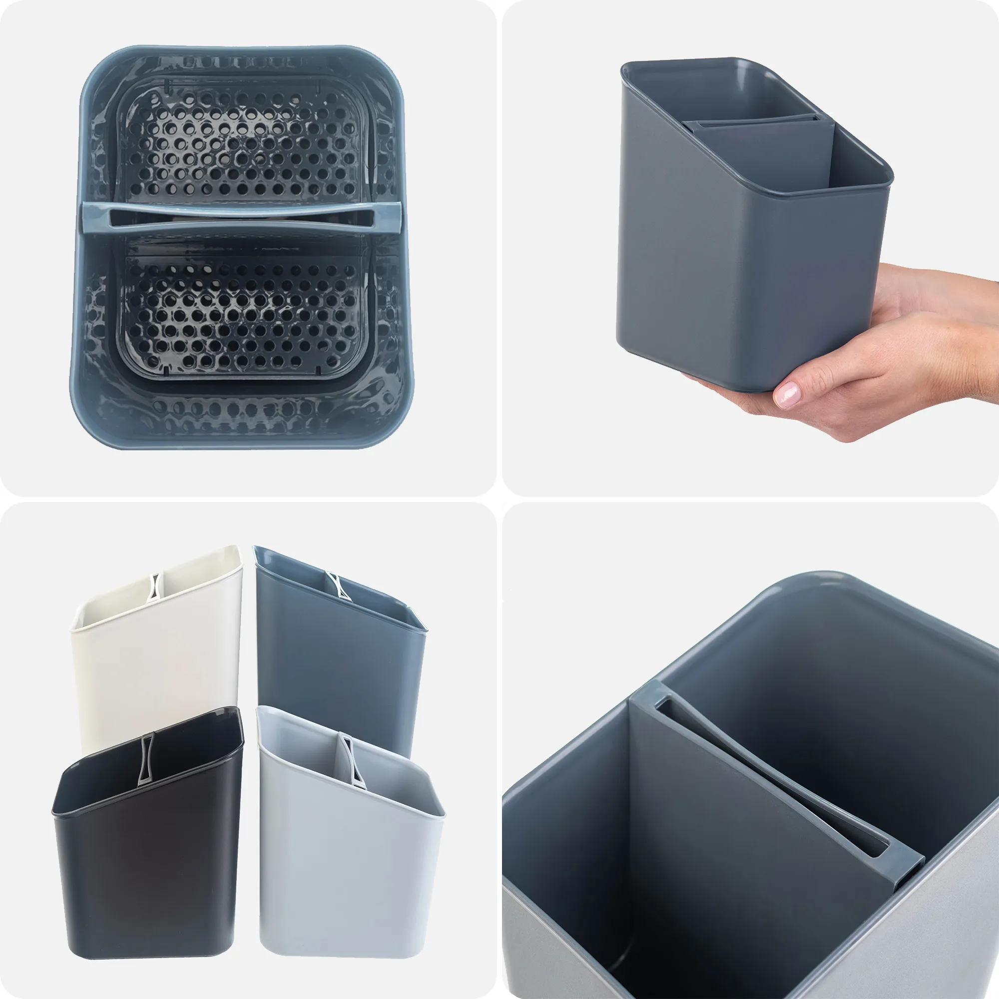 Barga stalo įrankių džiovyklė, tamsiai pilka