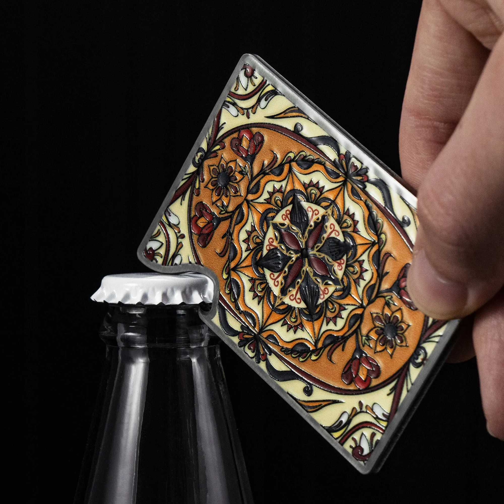 Banon butelių atidarytuvas, 8 cm, kreminės širdies formos