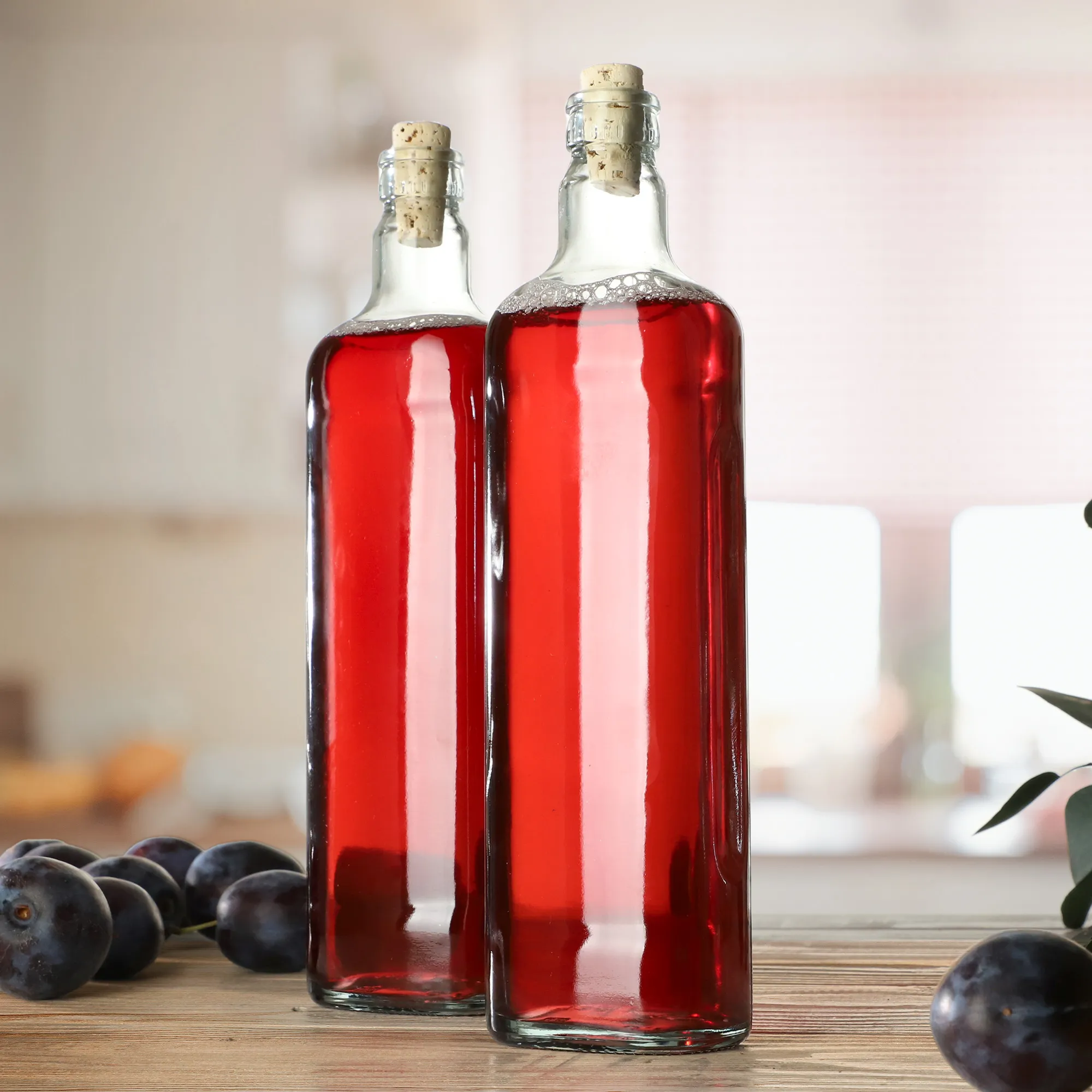 Rotzo butelis su kamščiu 0,7 l su kamščiu fi21, 2 vnt.