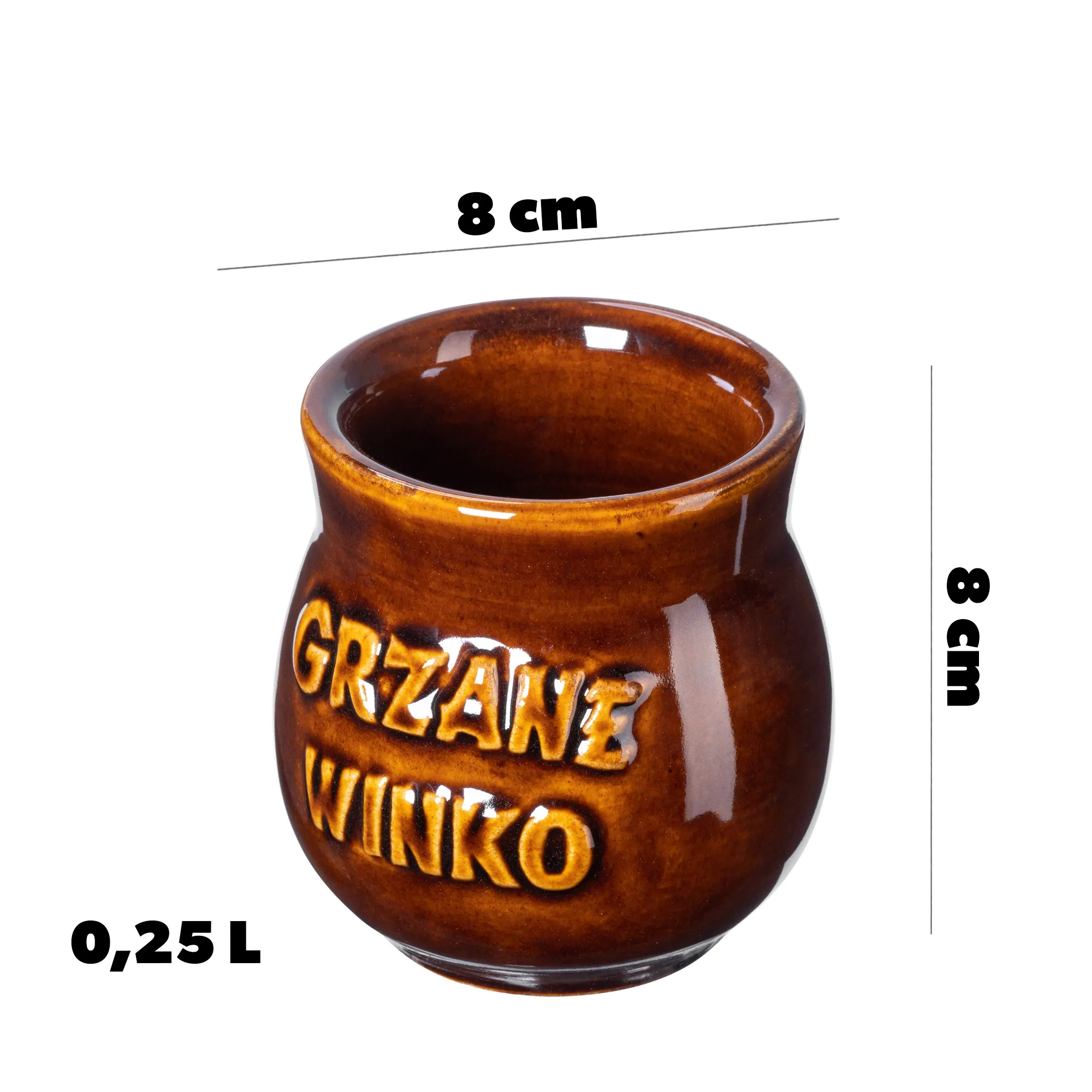 Akmens masės puodeliai su užrašu „Olympia“, 0,25 l, 2 vnt.