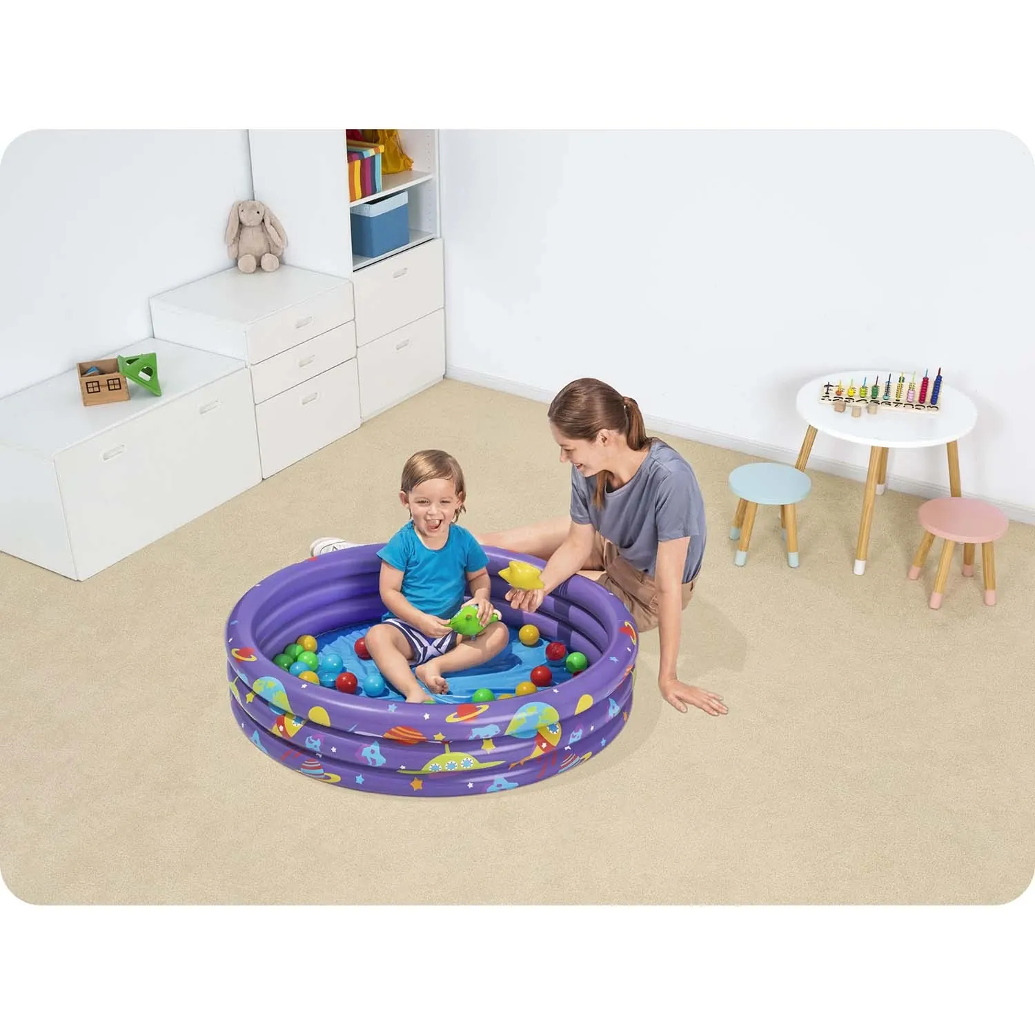 Pripučiamas baseinas 102 x 25 cm Bestway 52466 - nuotrauka 1