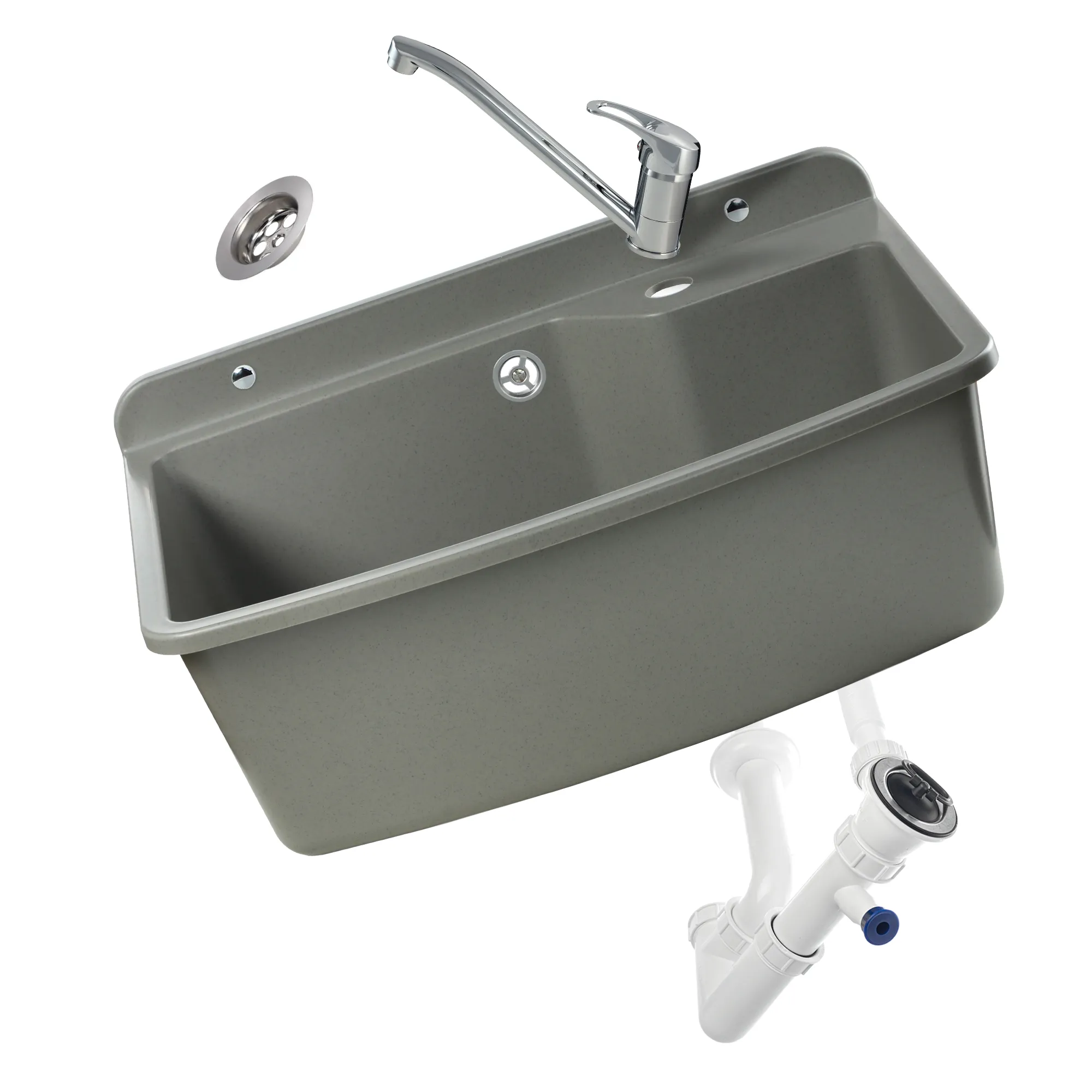 Gospo Maximus kriauklė su stovinčiu maišytuvu, pilka