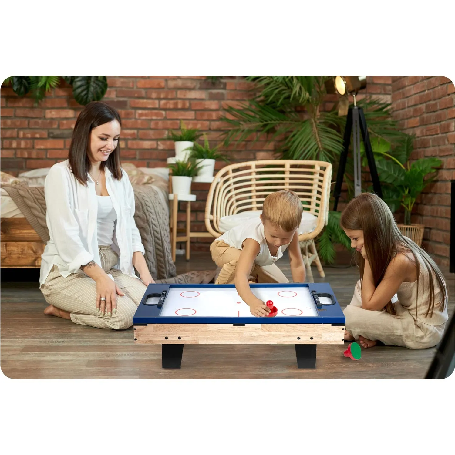 4 viename daugiafunkcis žaidimų stalas 80x43x30cm NS-800 medinis - nuotrauka 1