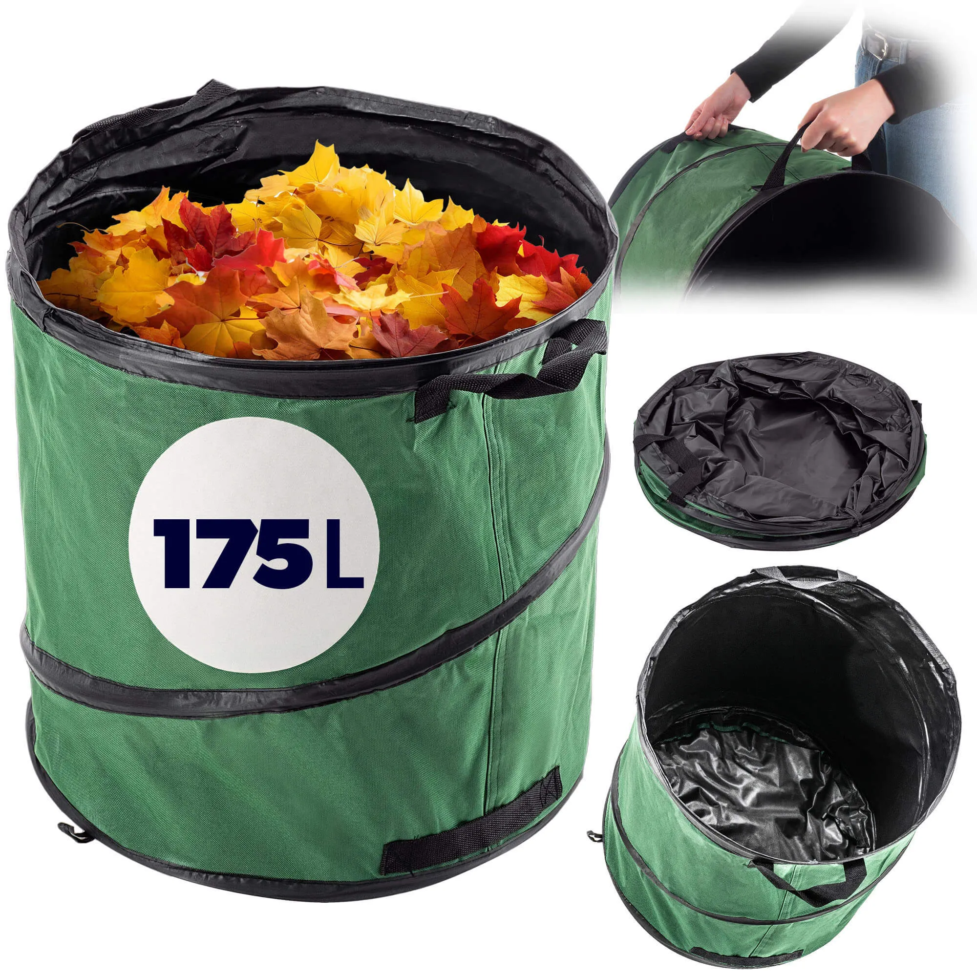 Vermenton 175L sulankstomas sodo krepšys, žalias