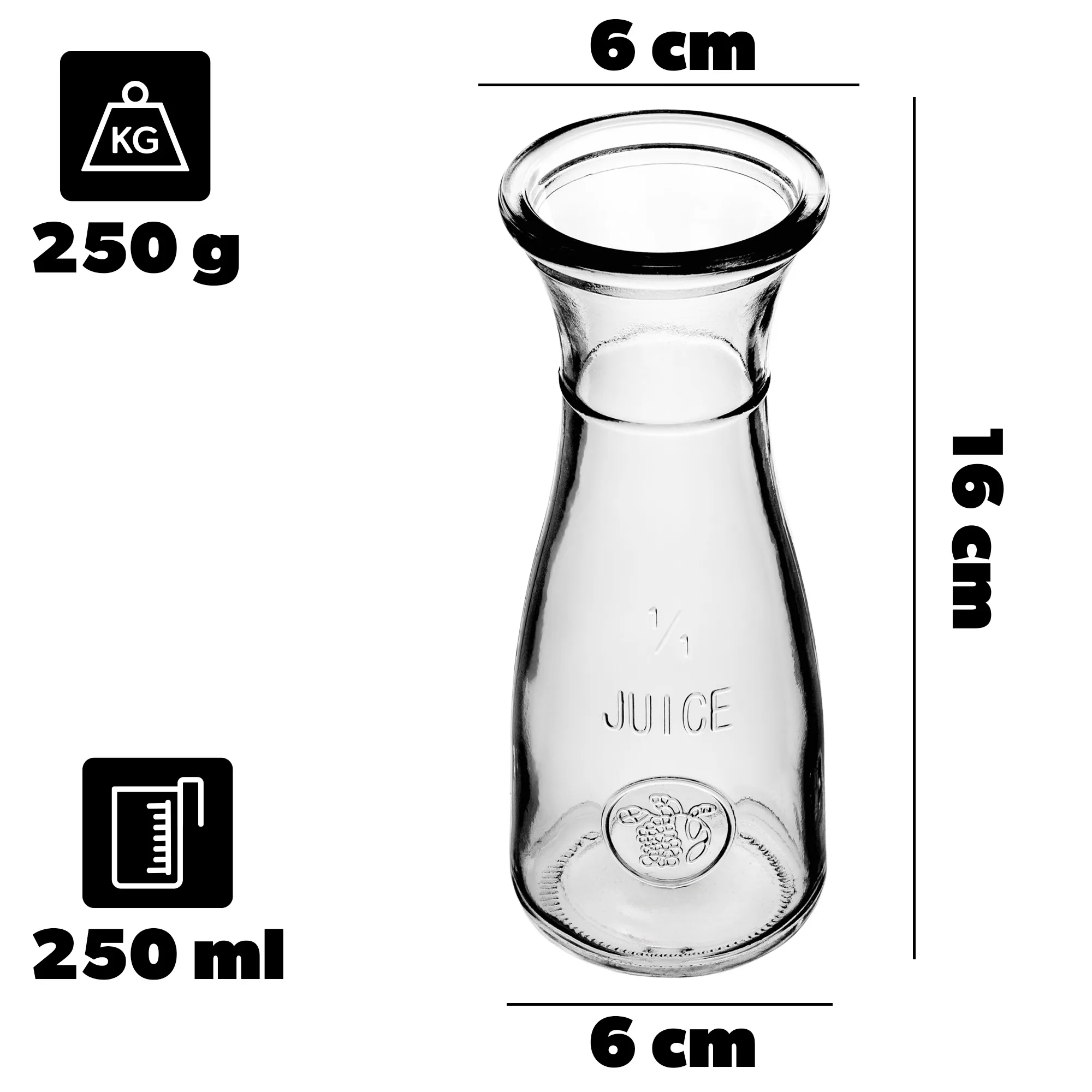 Calera stiklinis grafinas 250ml 1 vnt
