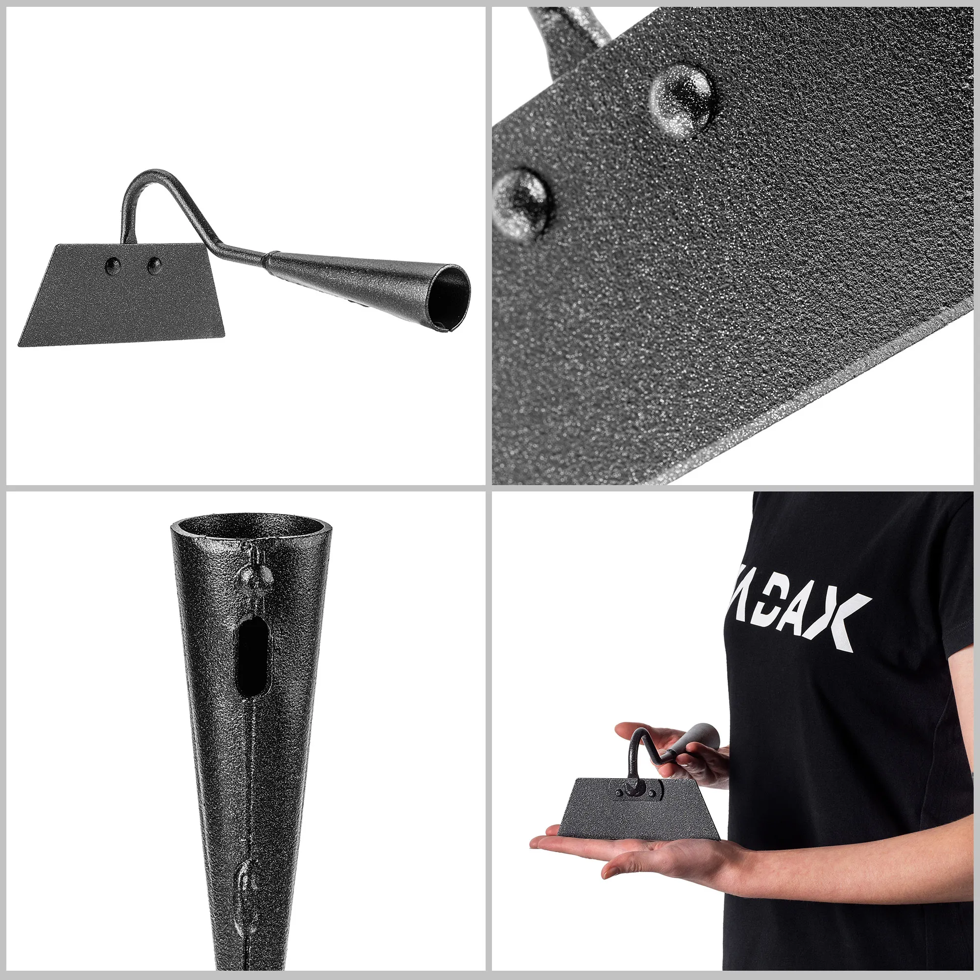 Indre trapecijos formos kabliukas 14 cm be rankenos