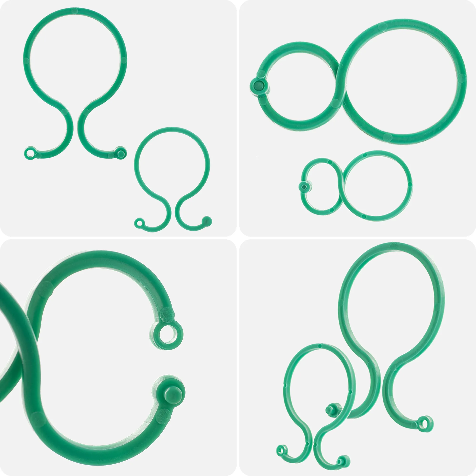 Vionati augalų segtukai žali, 40 vnt., 2 dydžiai