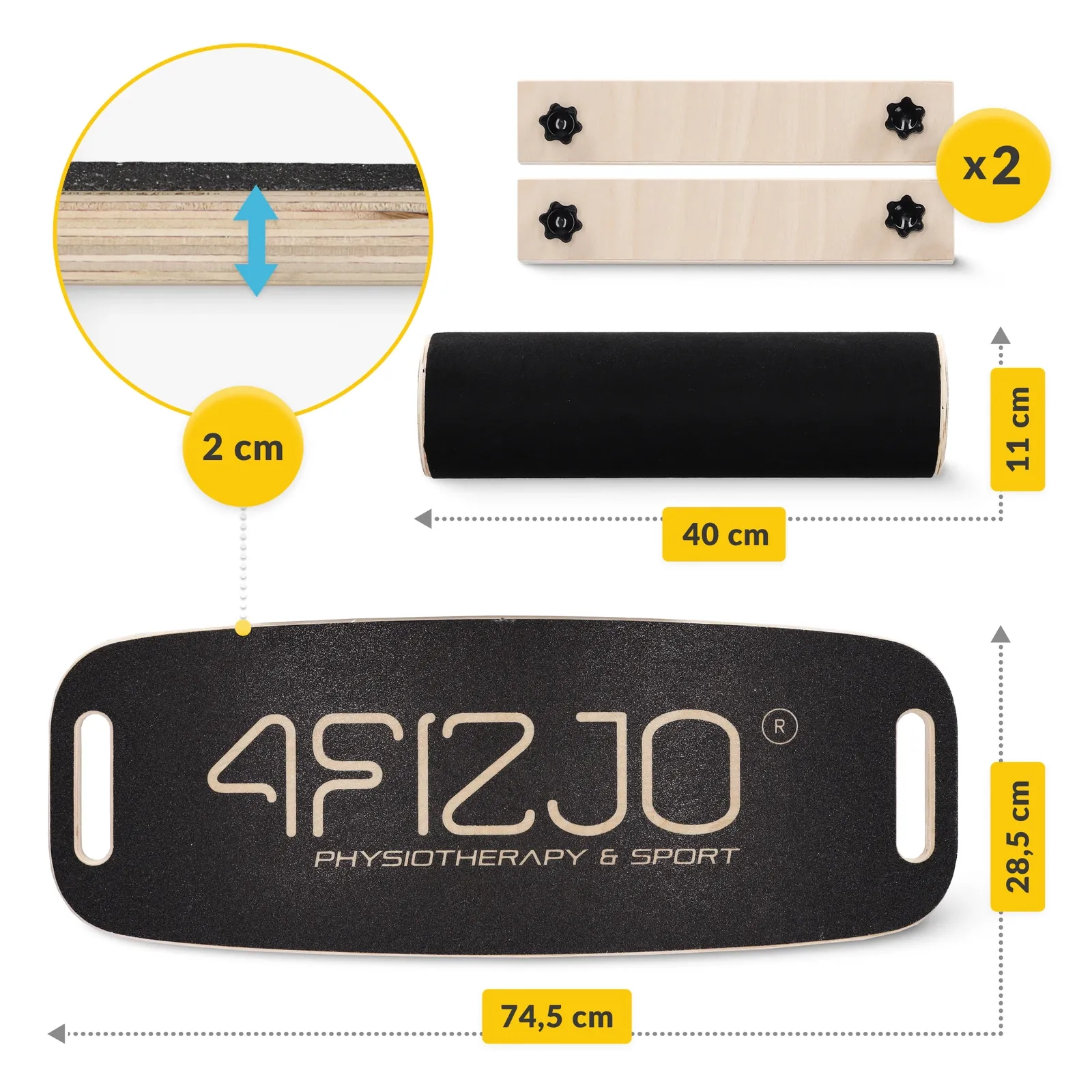 TRICKBOARD medinė balansavimo platforma