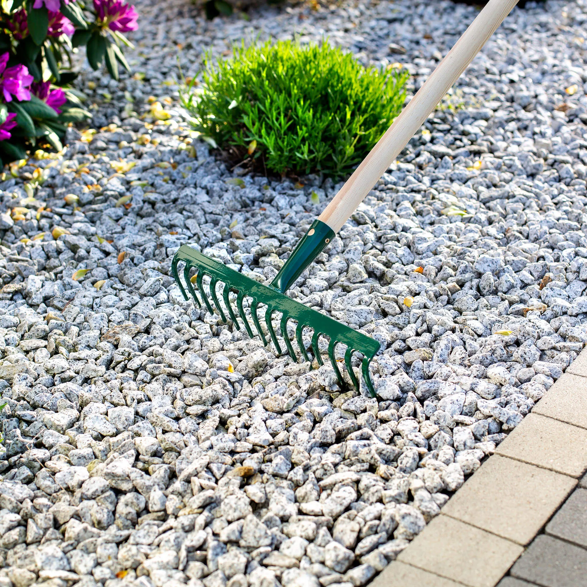 Vagen metalinis grėblys 138 x 35 cm, žalias