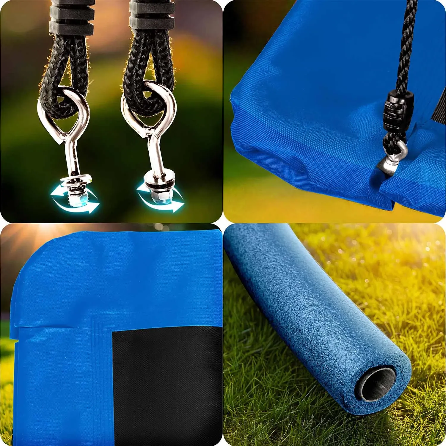 „Neo-Sport Swingo“ stačiakampės „Crown Nest“ sūpynės, 110 x 70 cm - nuotrauka 1