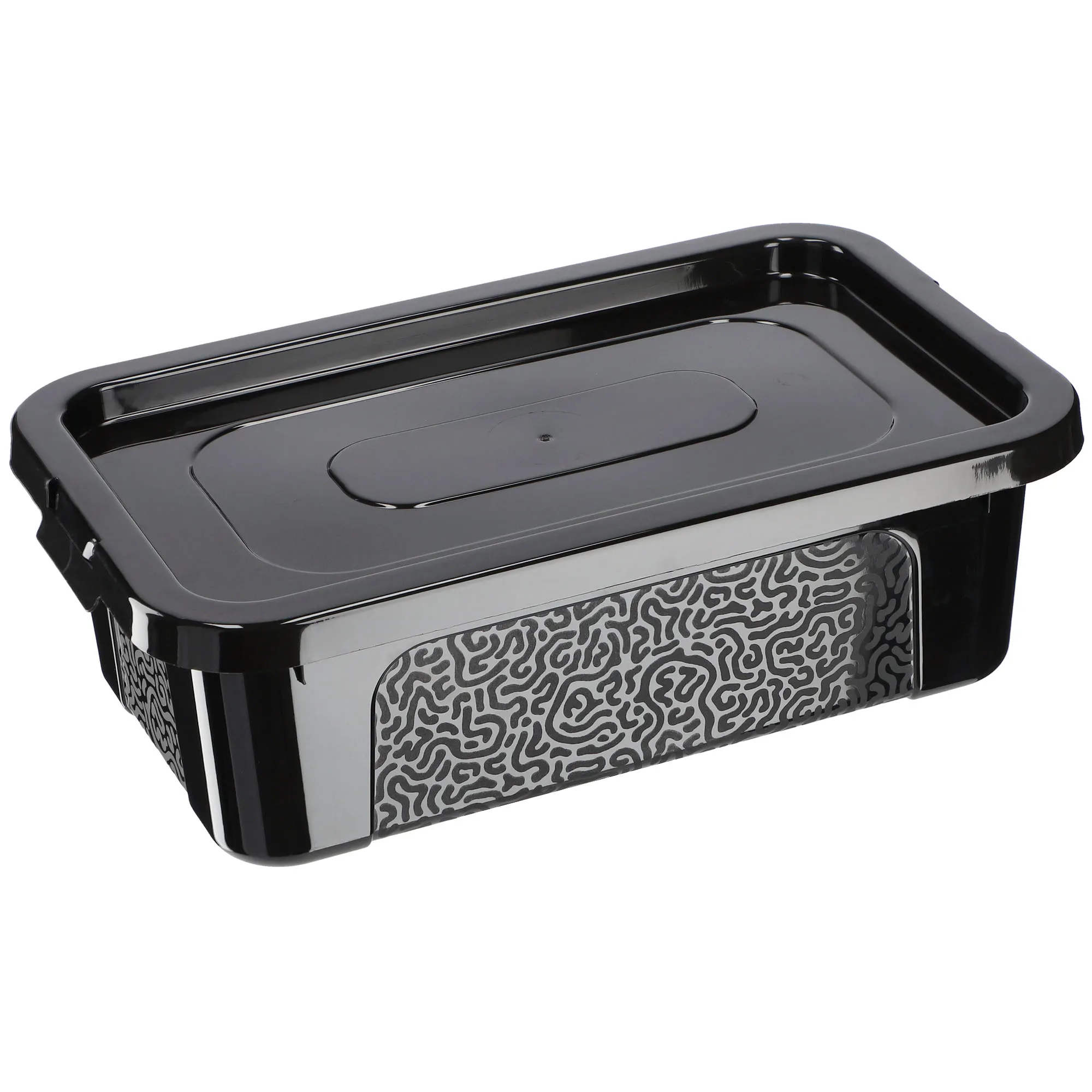 Dozza 4,5 l juodas laikymo indas su dangčiu