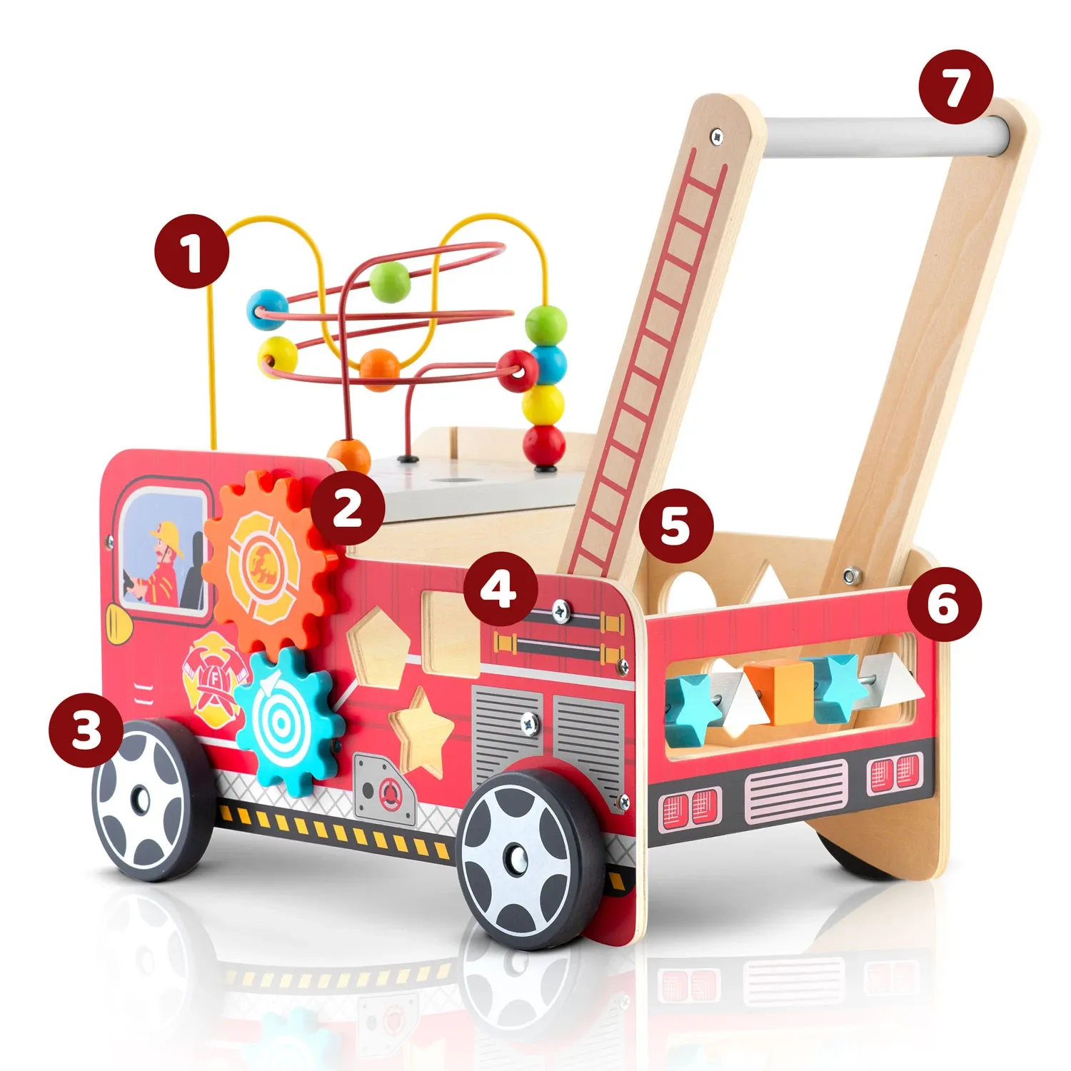 Medinis ugniagesių komandos vaikštynė RK-873 Ricokids - nuotrauka 1