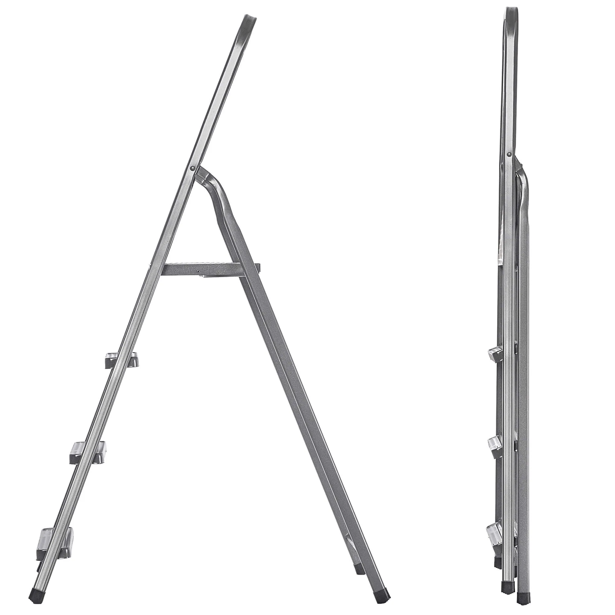 Plieninės kopėčios su platforma Ceriana 4 pakopų 125 kg