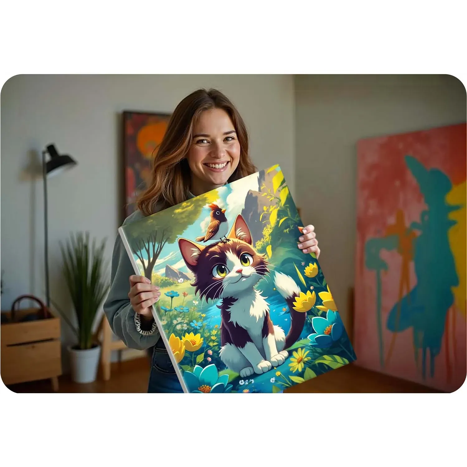 Paveikslas tapyti pagal skaičius 40x50 cm Massido Kotek - nuotrauka 1