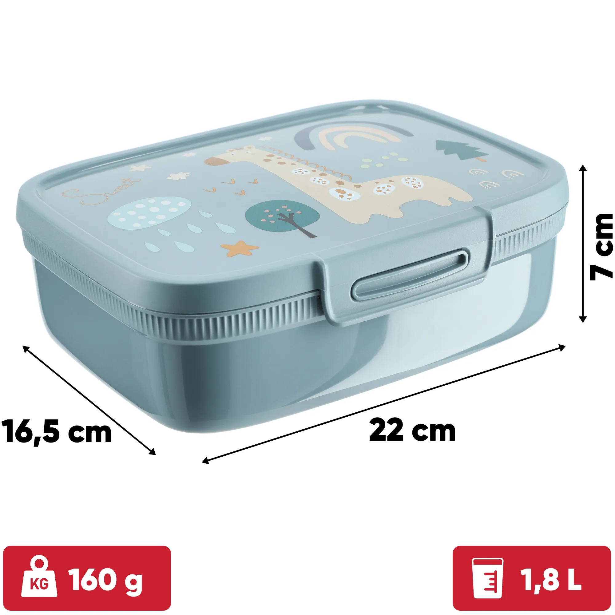 „Curver Snap Box“ 1,8 l stačiakampis maisto indas vaikams