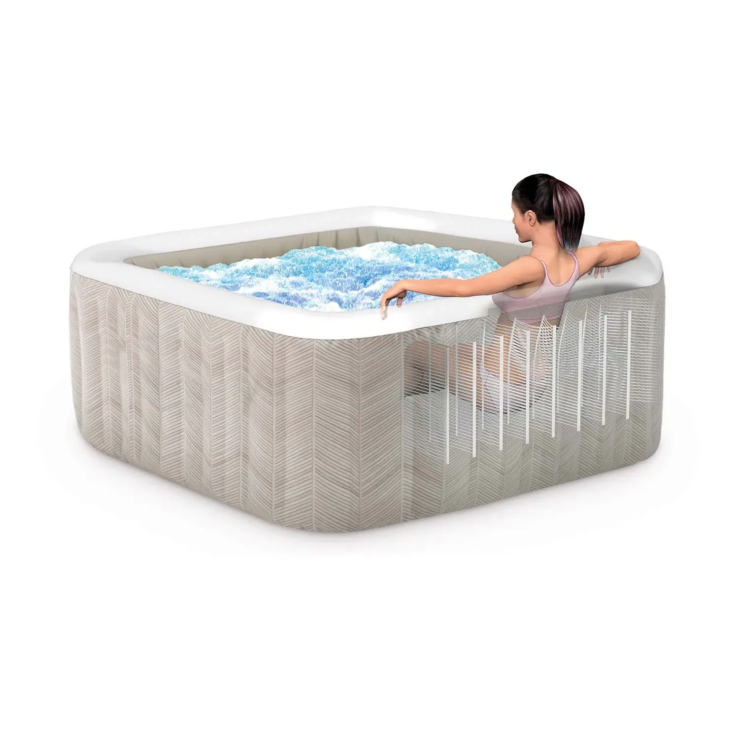 Pripučiama SPA su hidromasažu 6 asmenims INTEX 28472 - nuotrauka 1