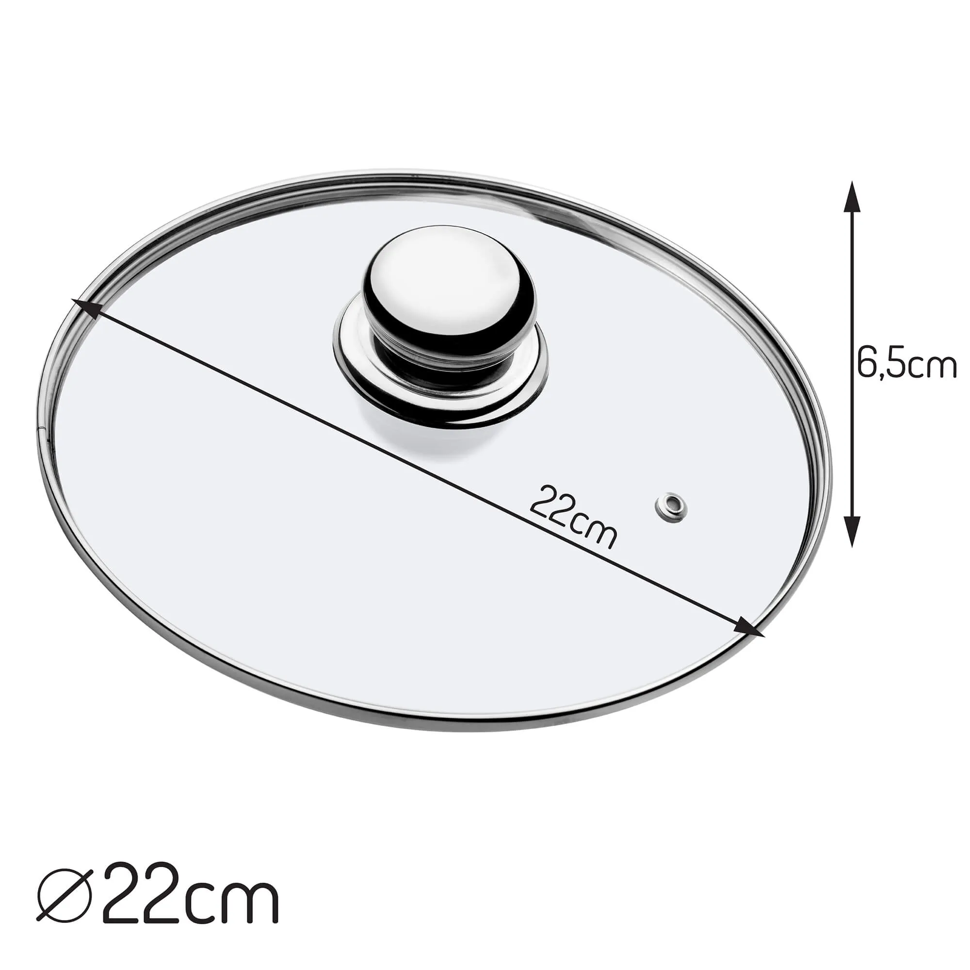 „Finsta“ orkaitėje atsparus dangtis su metaline rankena, 22 cm