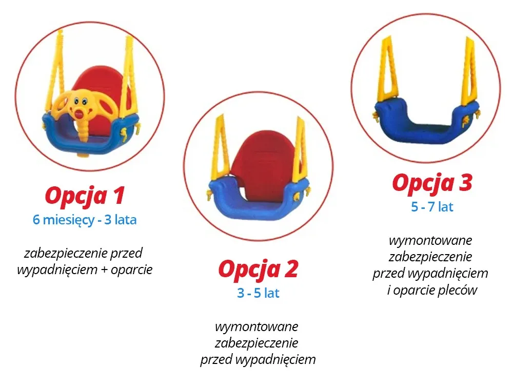 3 viename saugos sūpynės „Jumbo Elephant 101“ - nuotrauka 1
